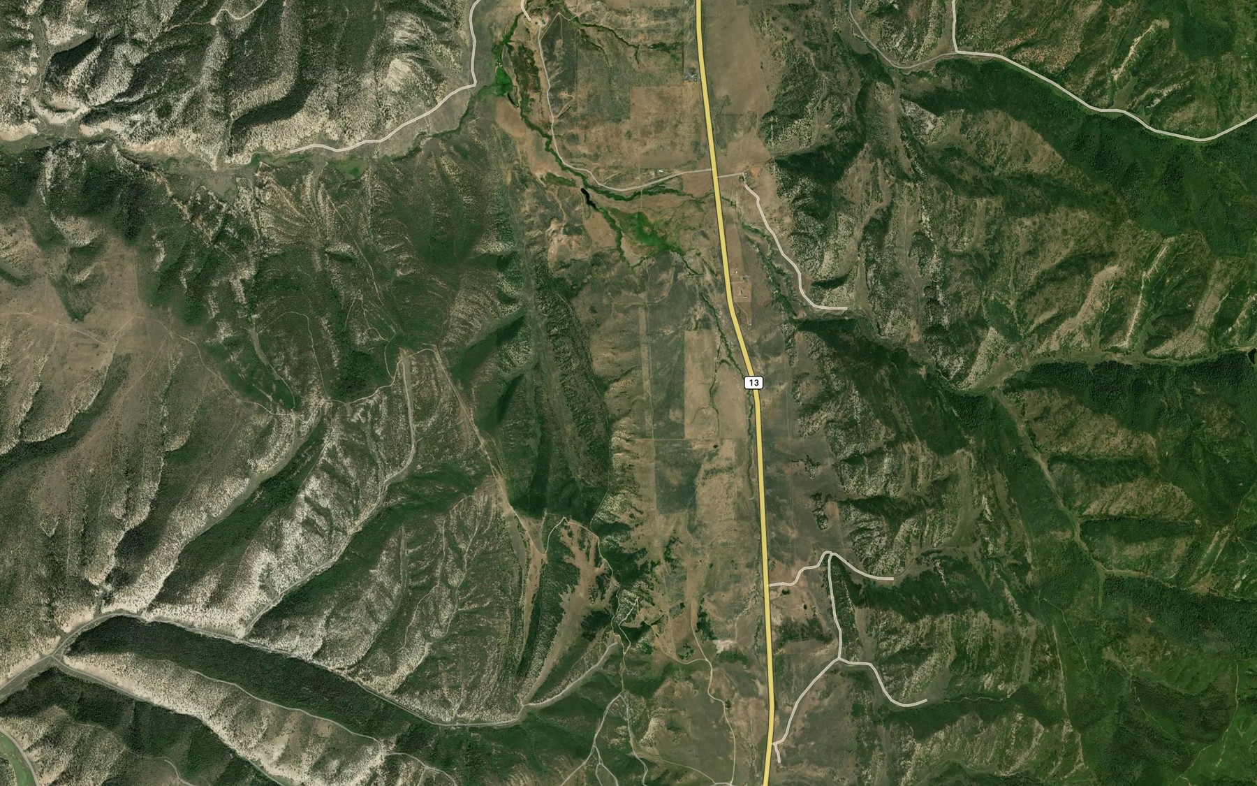 Satellite map of the West Miller Reservoir