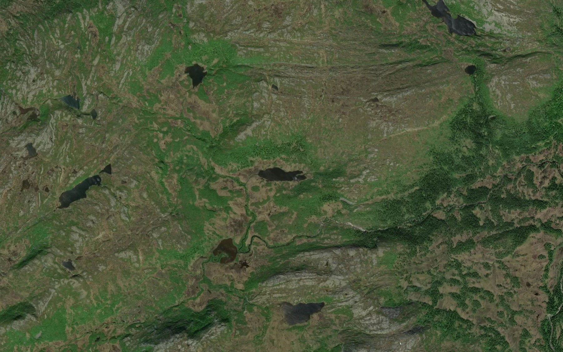 Satellite map of the Nordtjonna