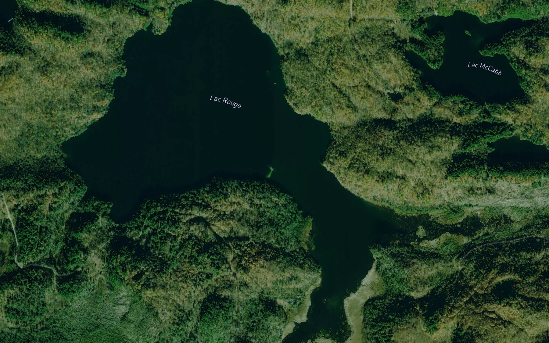 Satellite map of the Lac Rouge