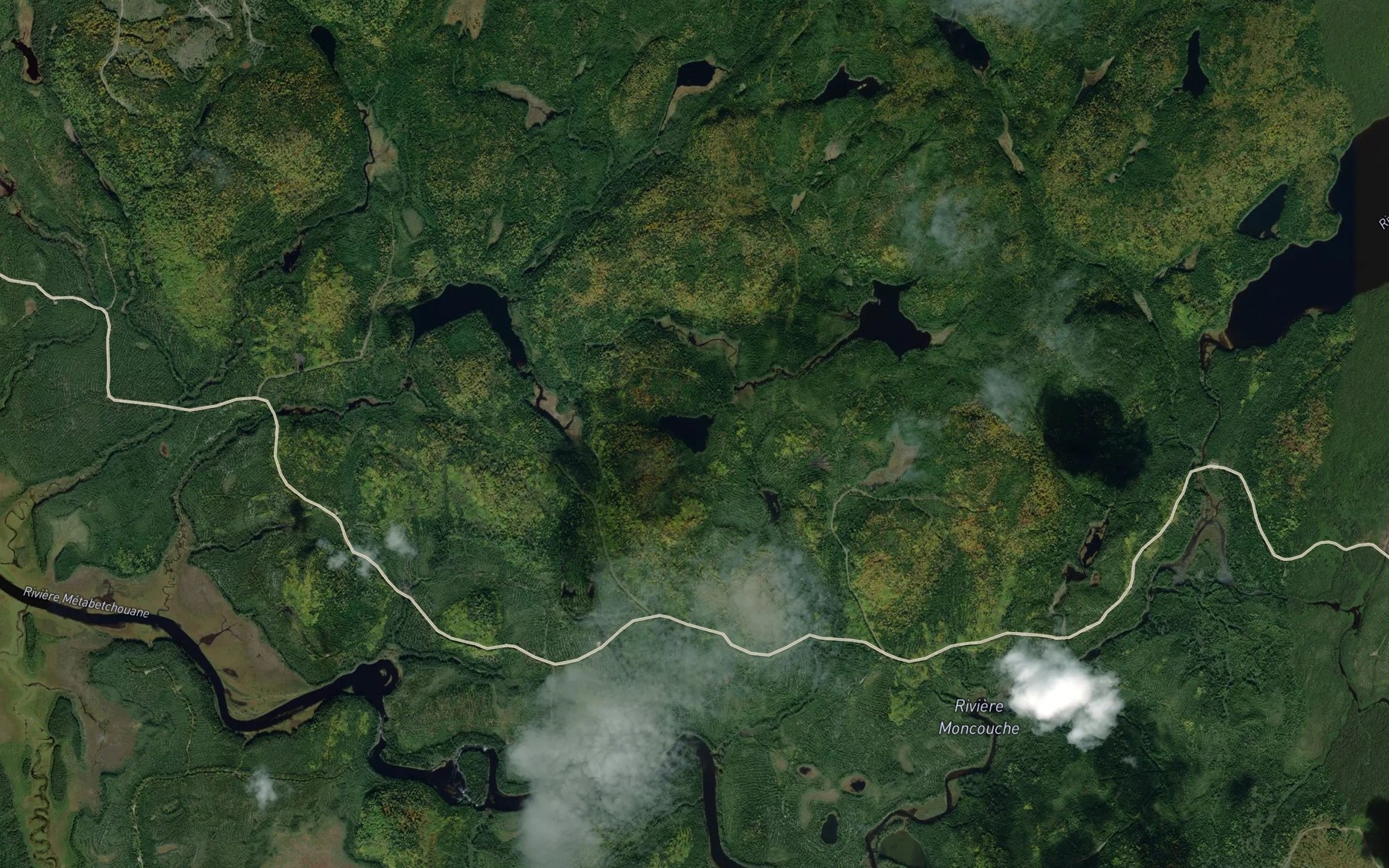 Satellite map of the Lac Perillard