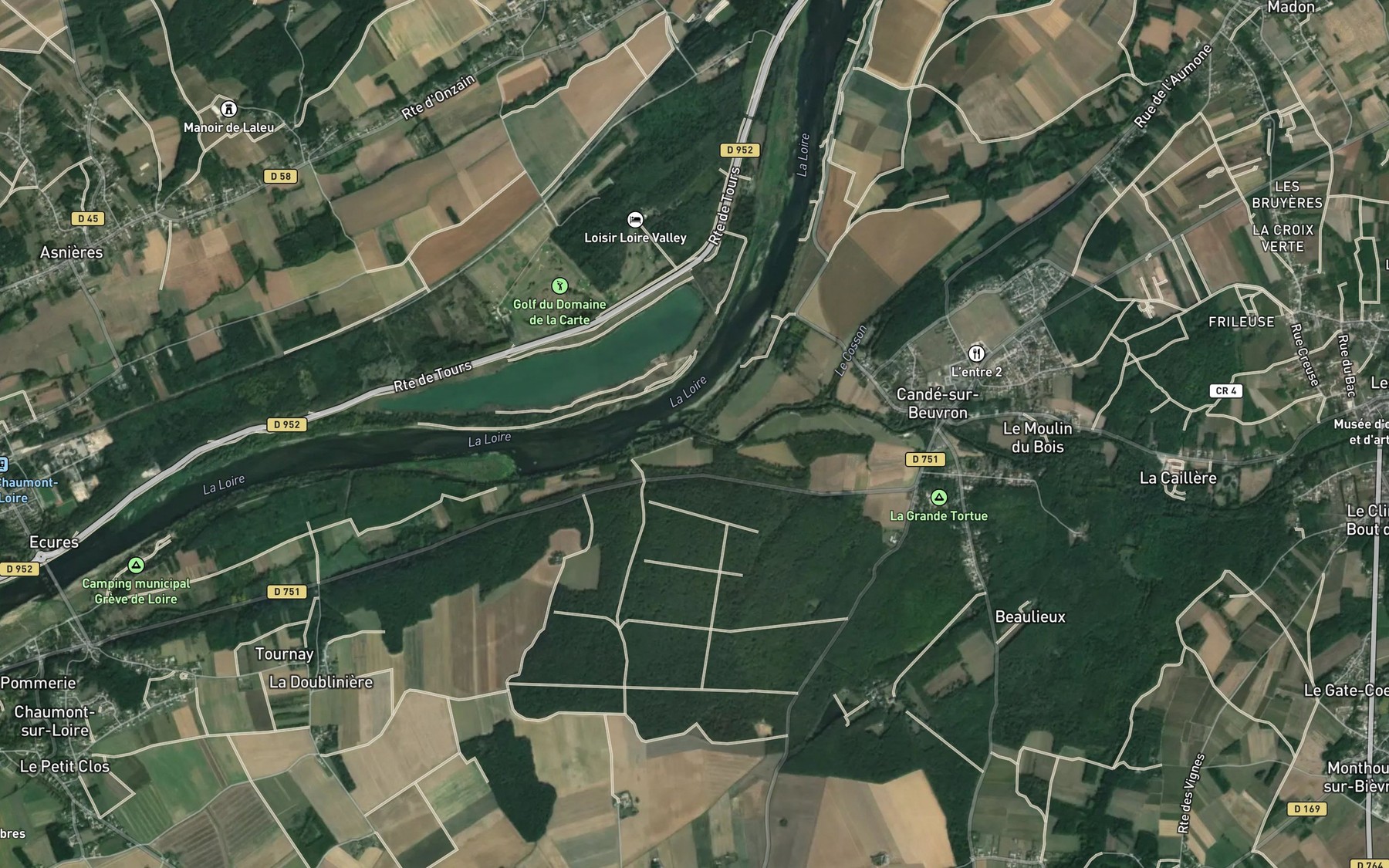 Satellite map of the Beuvron