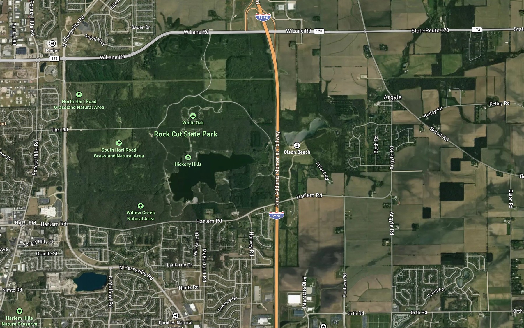Satellite map of the Spot 7