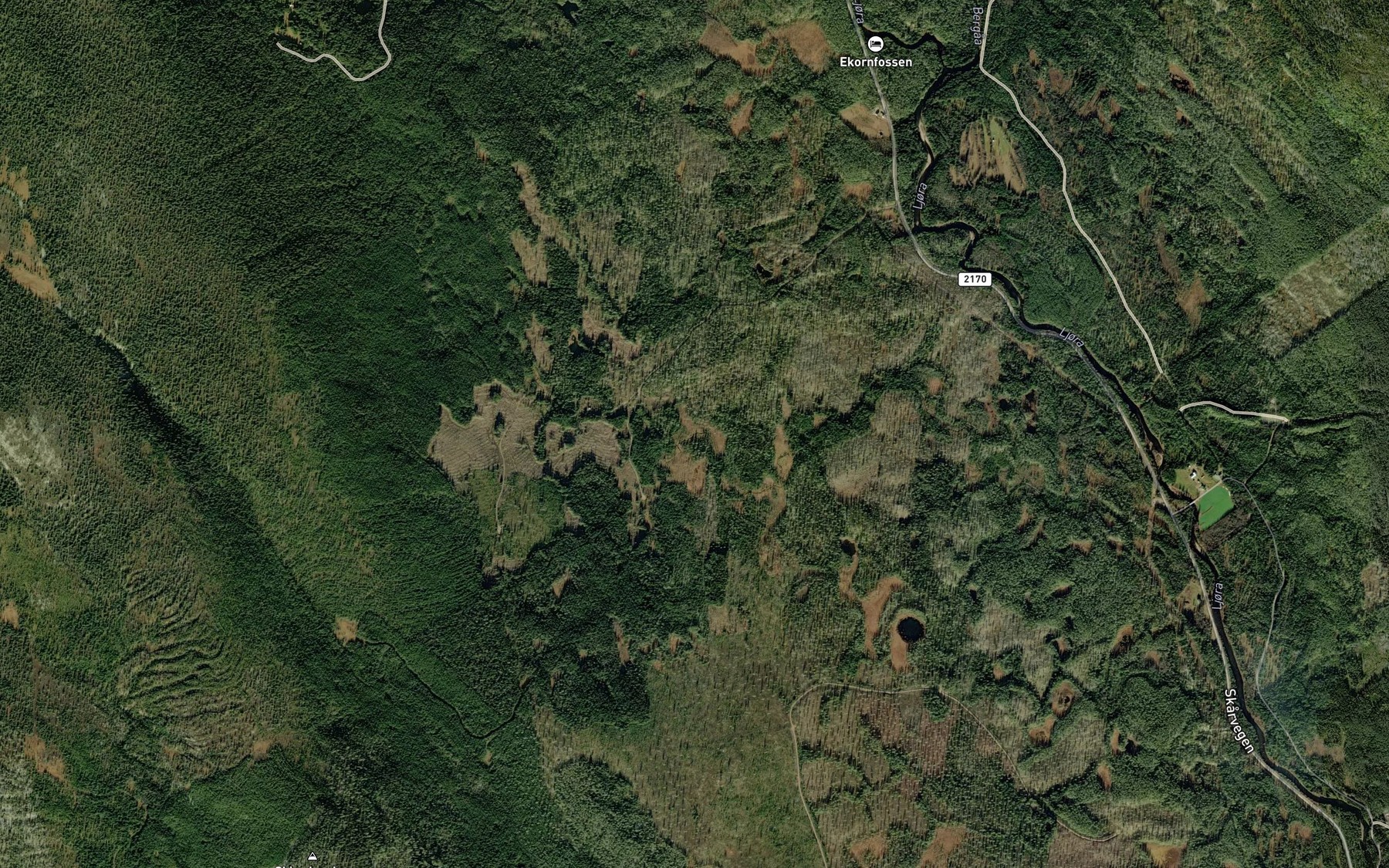 Satellite map of the Langletbekken