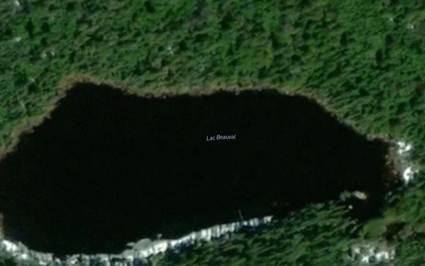 Satellite map of the Lac Beauval