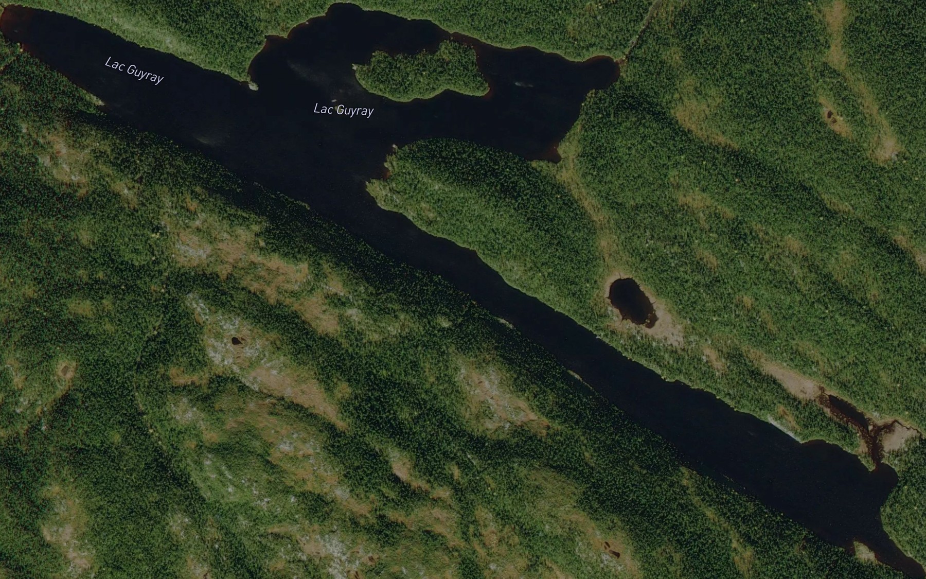 Satellite map of the Lac Guyray