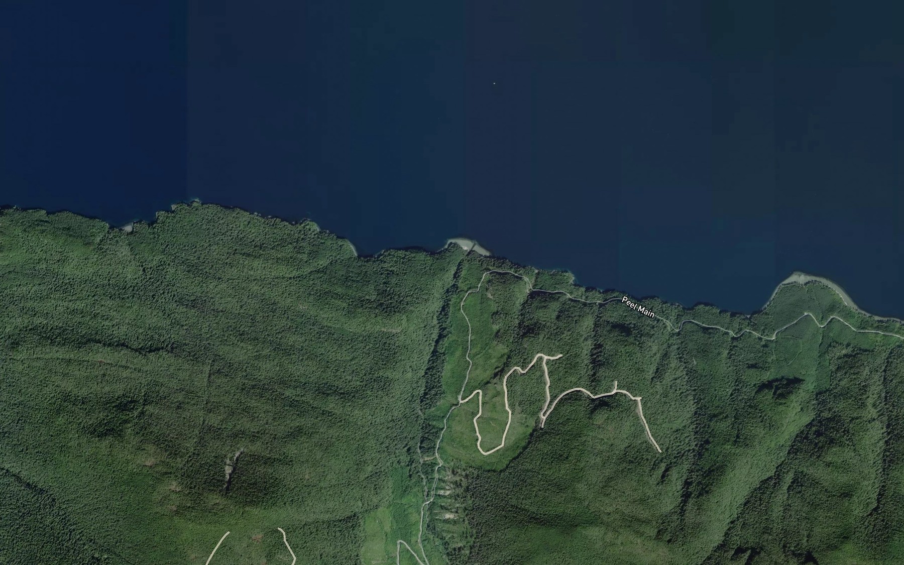 Satellite map of the Schmidt Creek