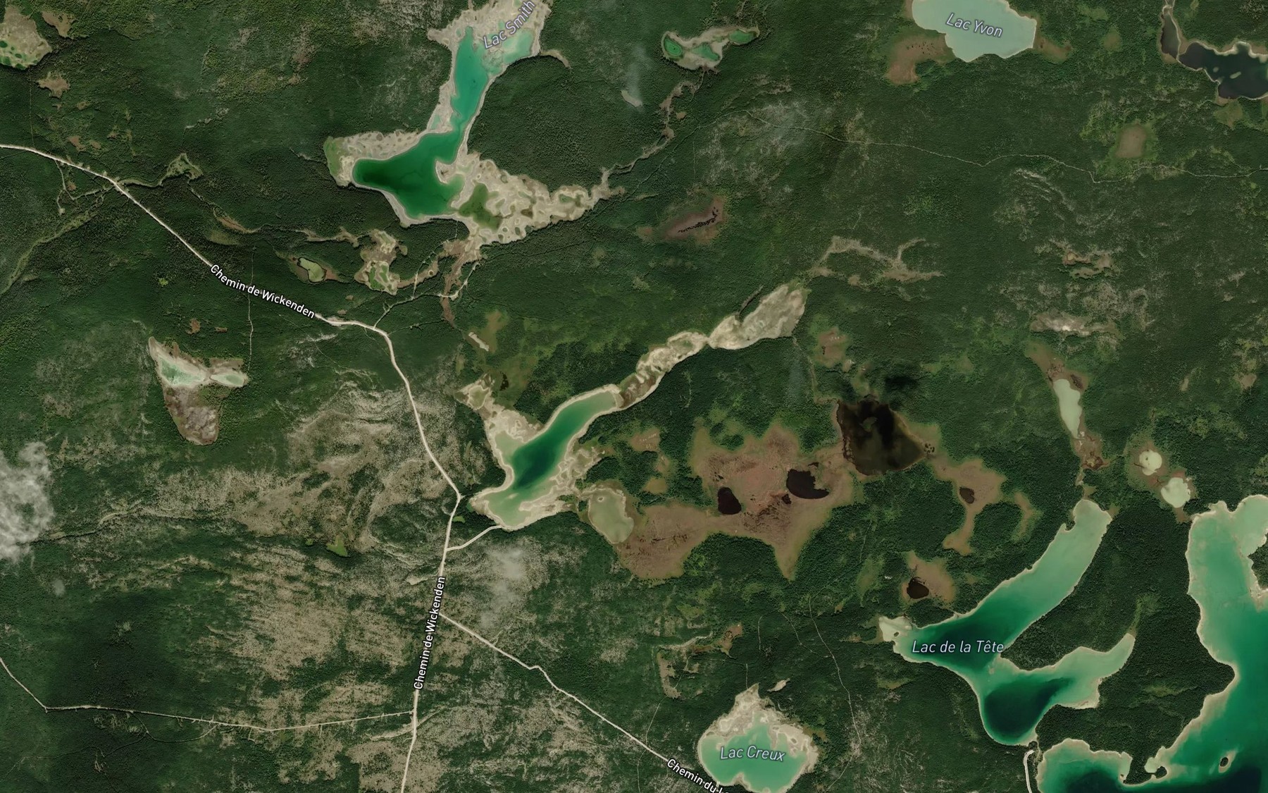 Satellite map of the Lac du Rat Musque