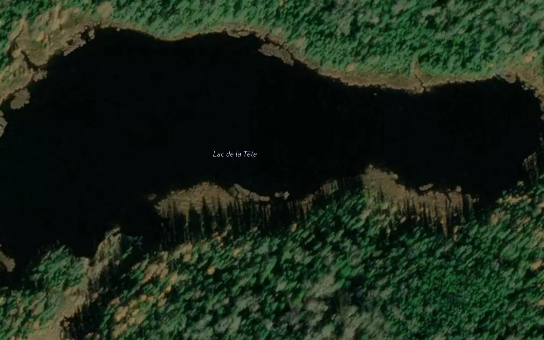 Satellite map of the Lac de la Tete