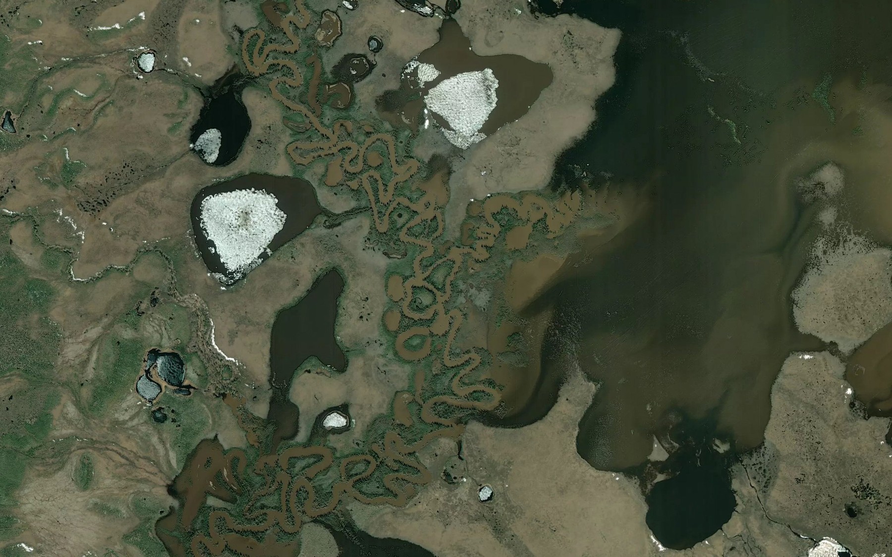 Satellite map of the Slokhenjikh Creek