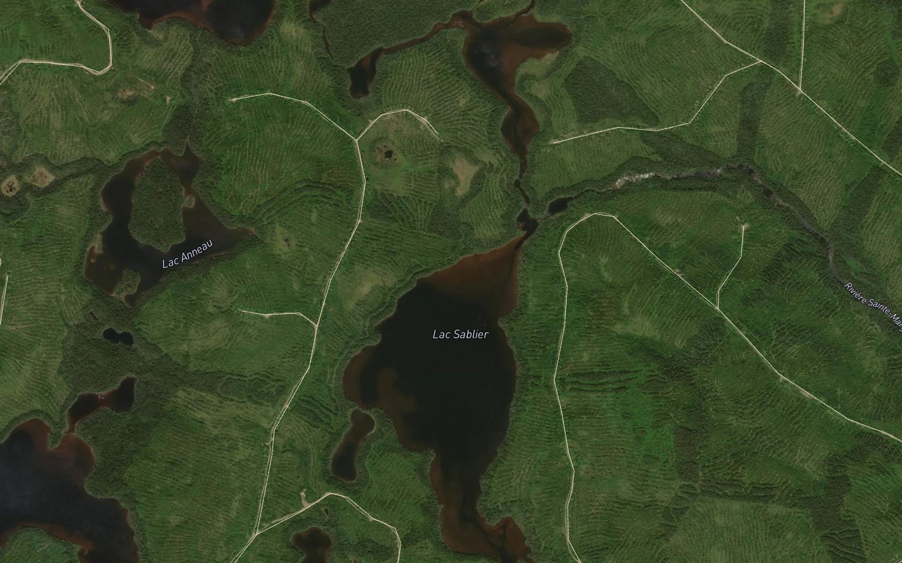 Satellite map of the Lac Sablier