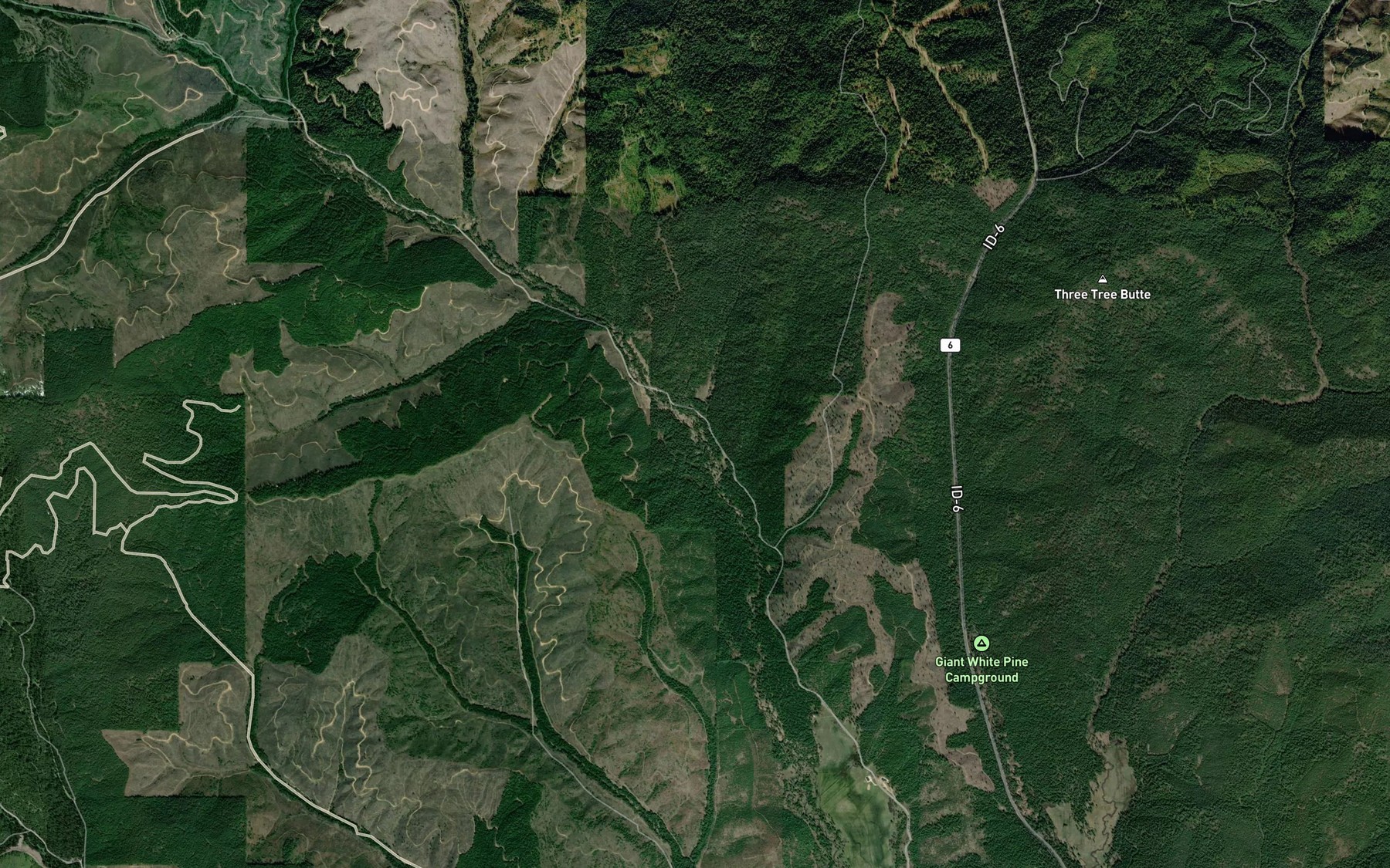 Satellite map of the Blakes Fork