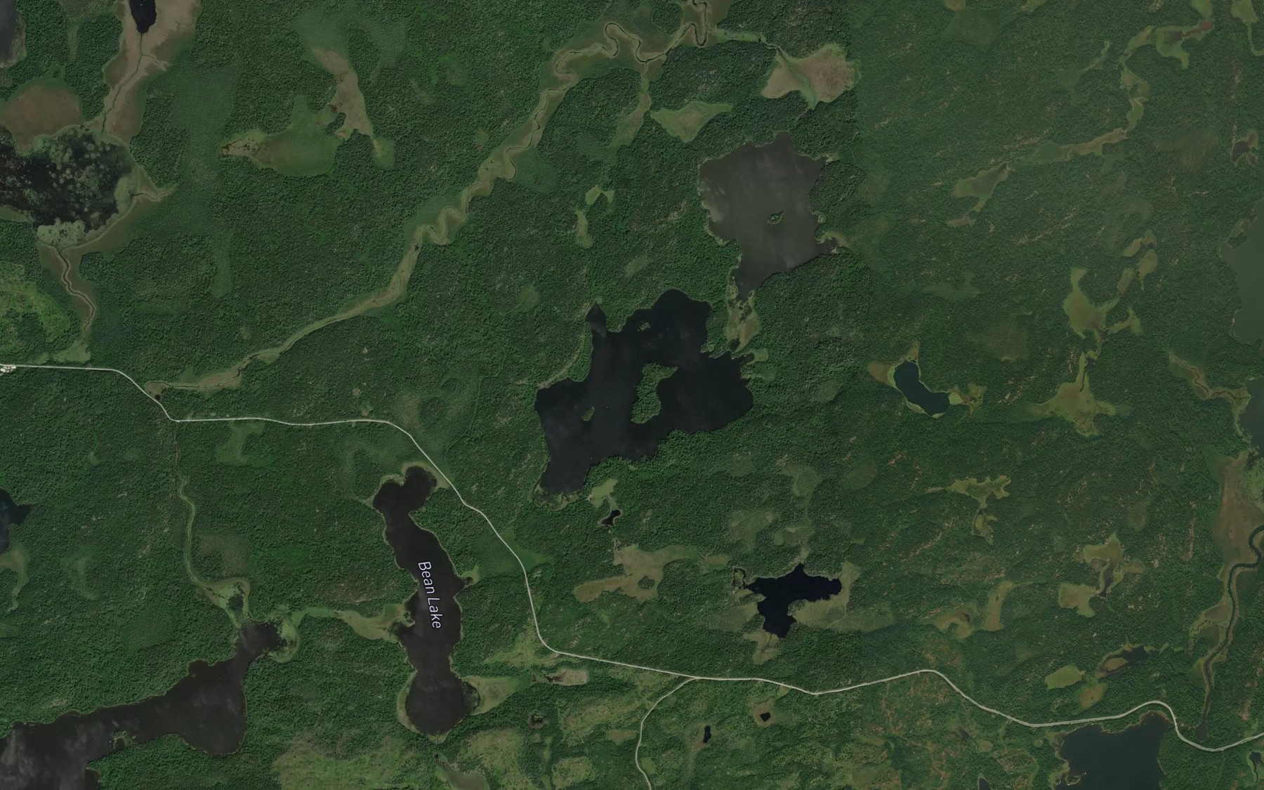 Satellite map of the Darling Lake