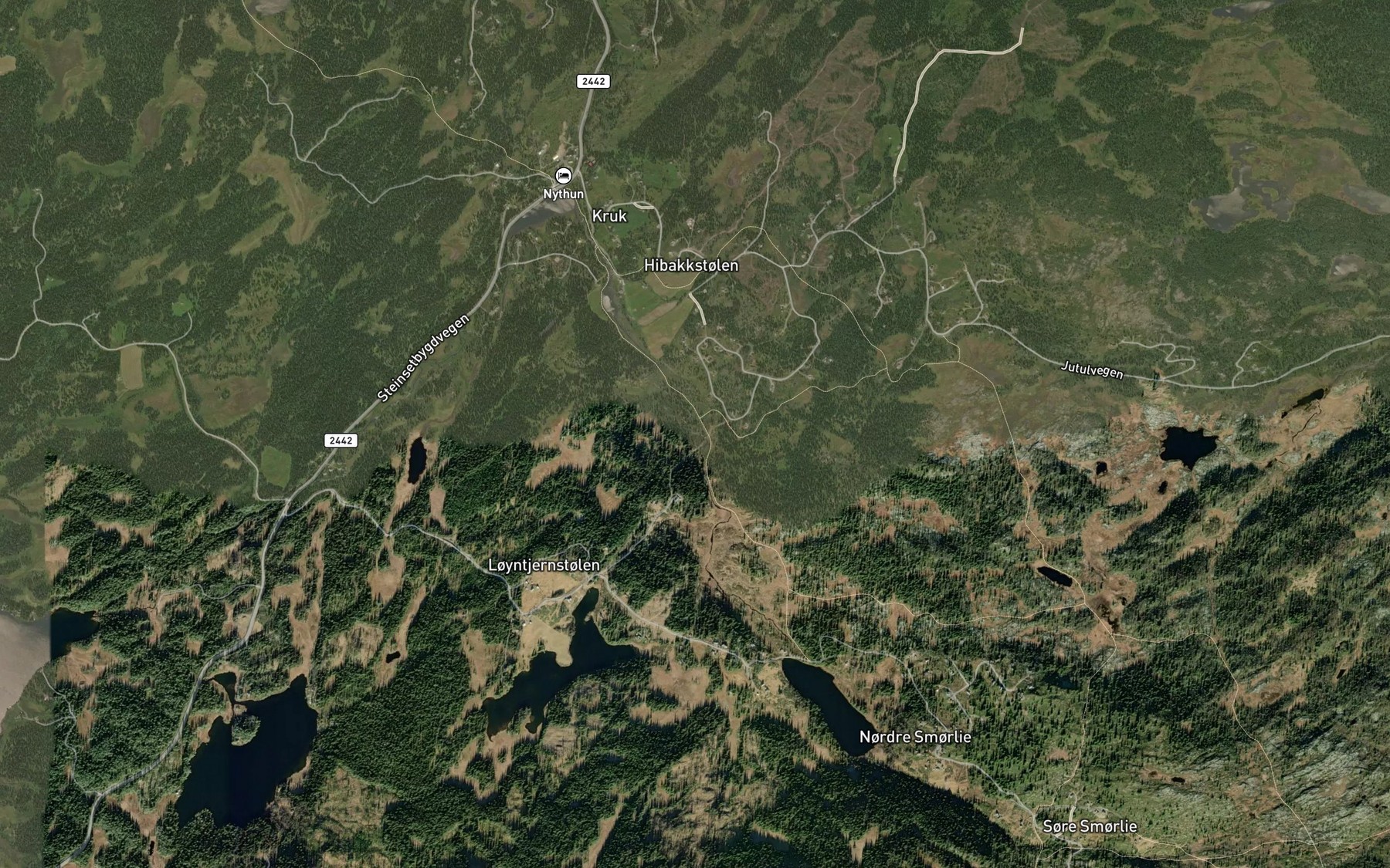 Satellite map of the Tveitastolvadet