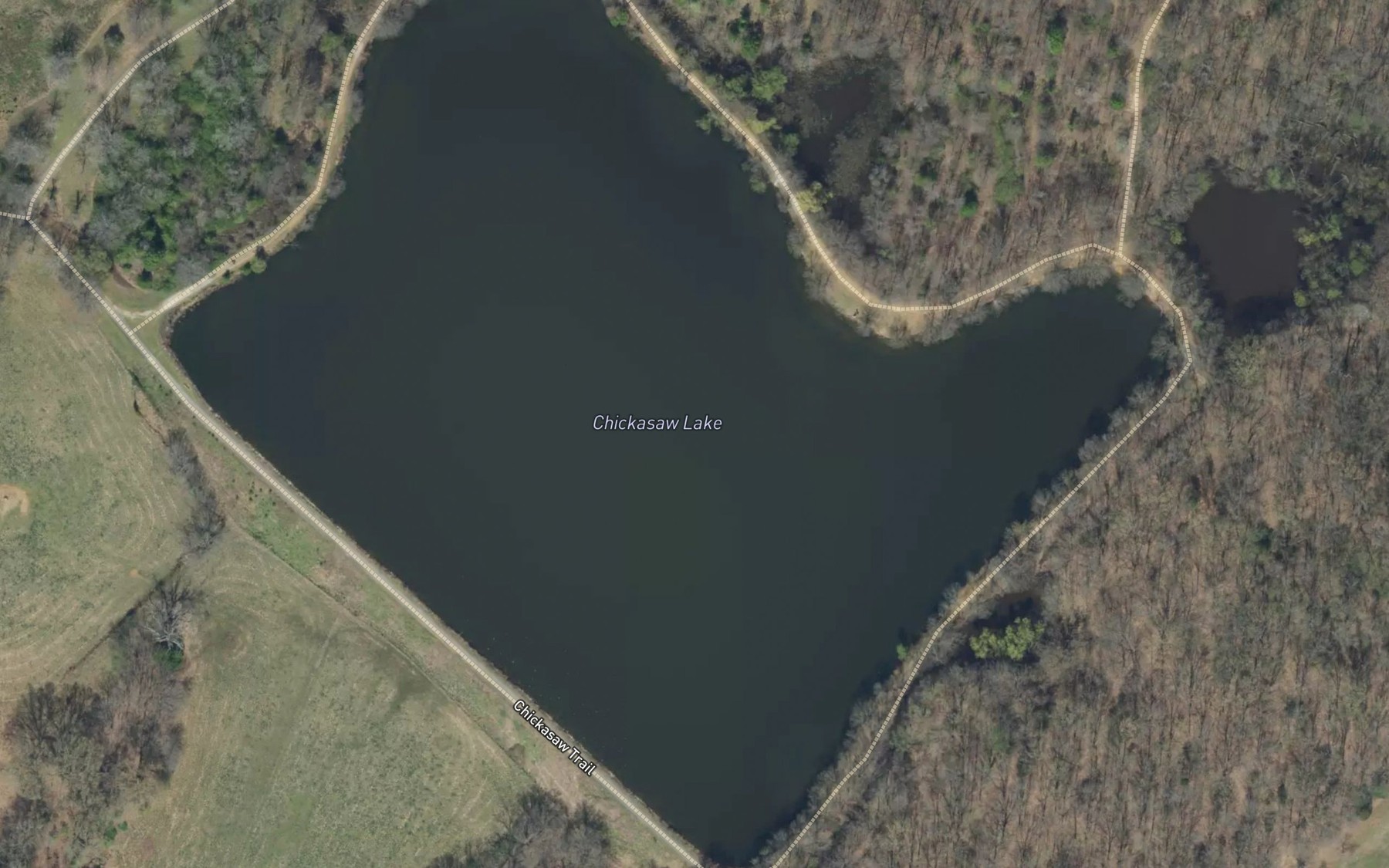 Satellite map of the Chickasaw Lake
