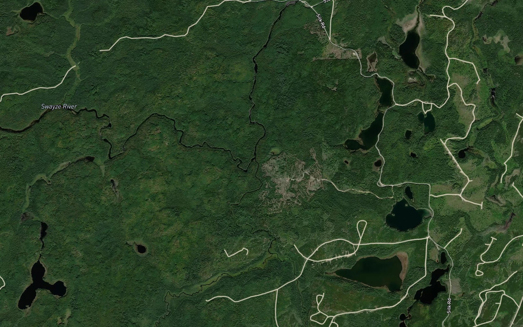 Satellite map of the Newton Creek