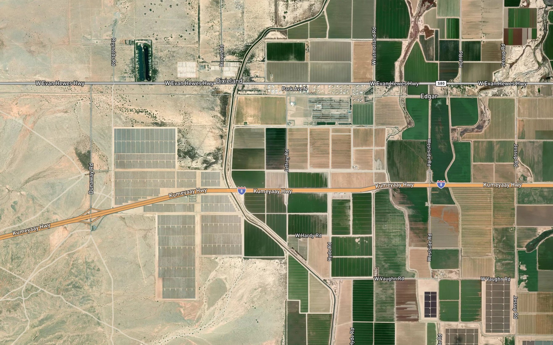Satellite map of the Forget-Me-Not Drain