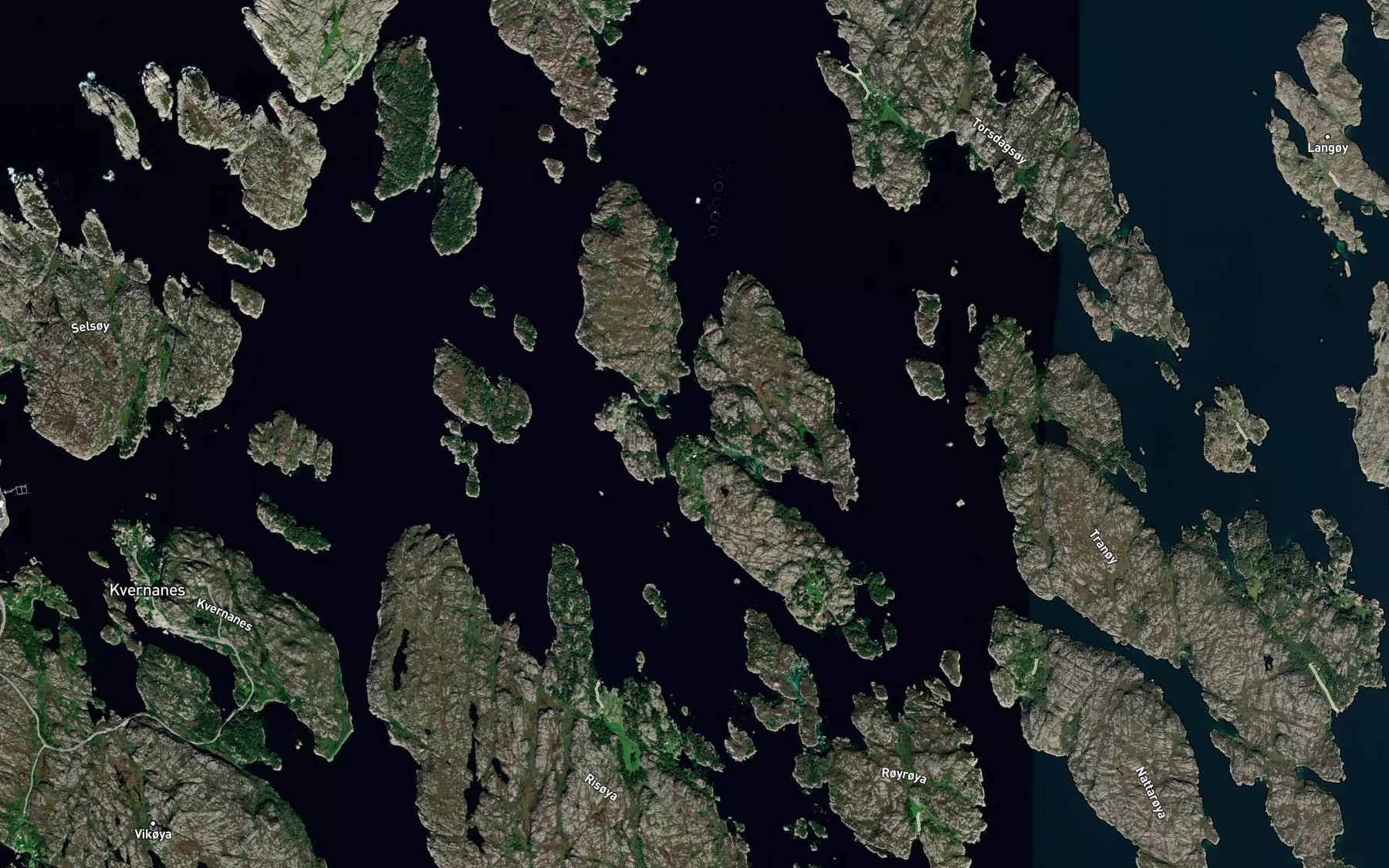 Satellite map of the Skutevika