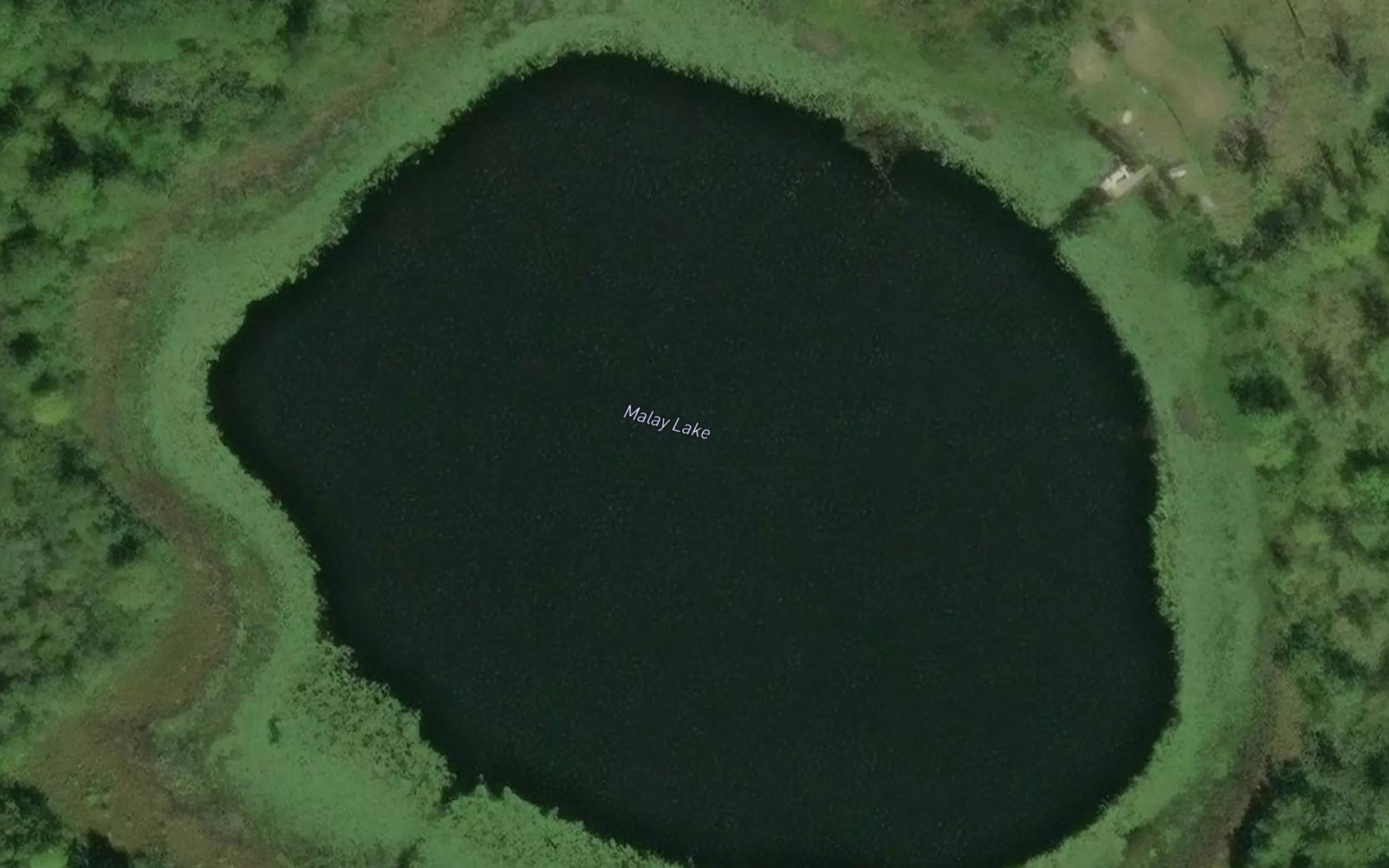 Satellite map of the Malay Lake