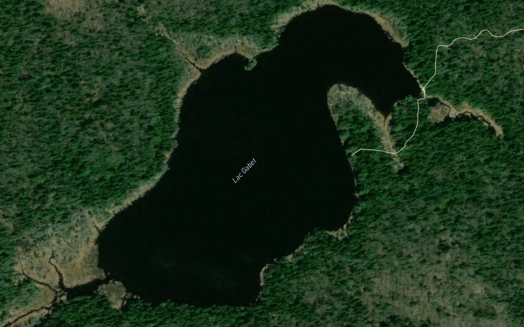 Satellite map of the Lac Gabet