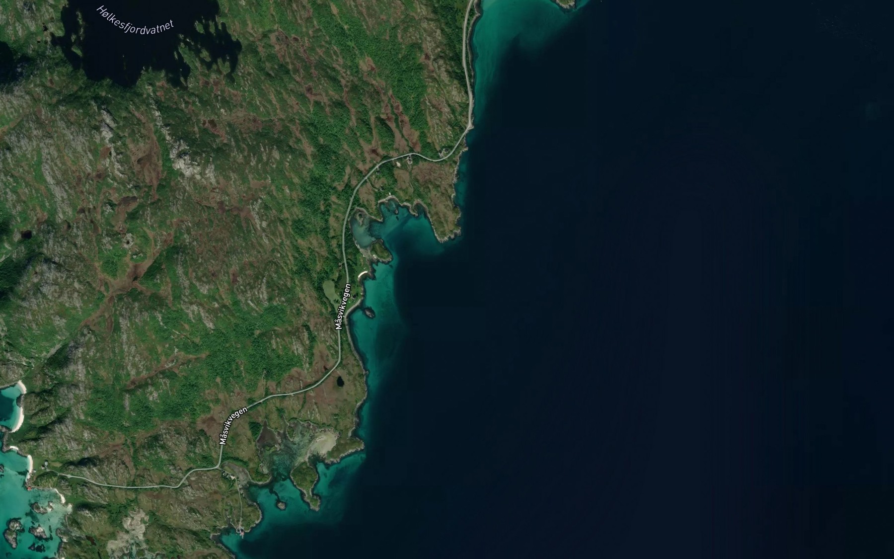 Satellite map of the Gamvika