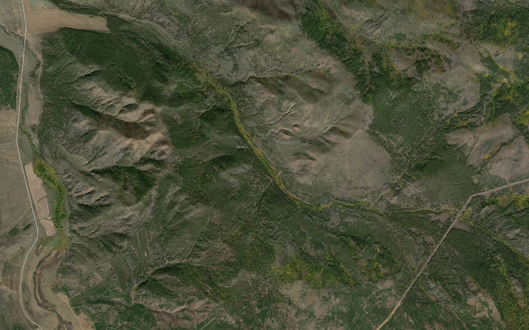Satellite map of the Pad' Gorkhon