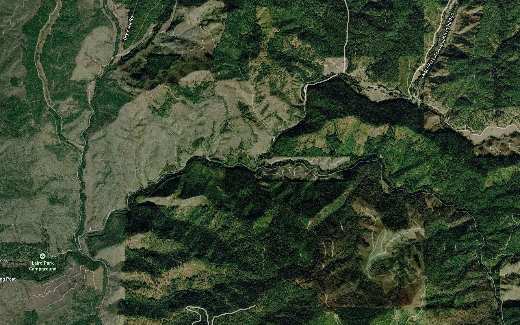 Satellite map of the Big Sand Creek