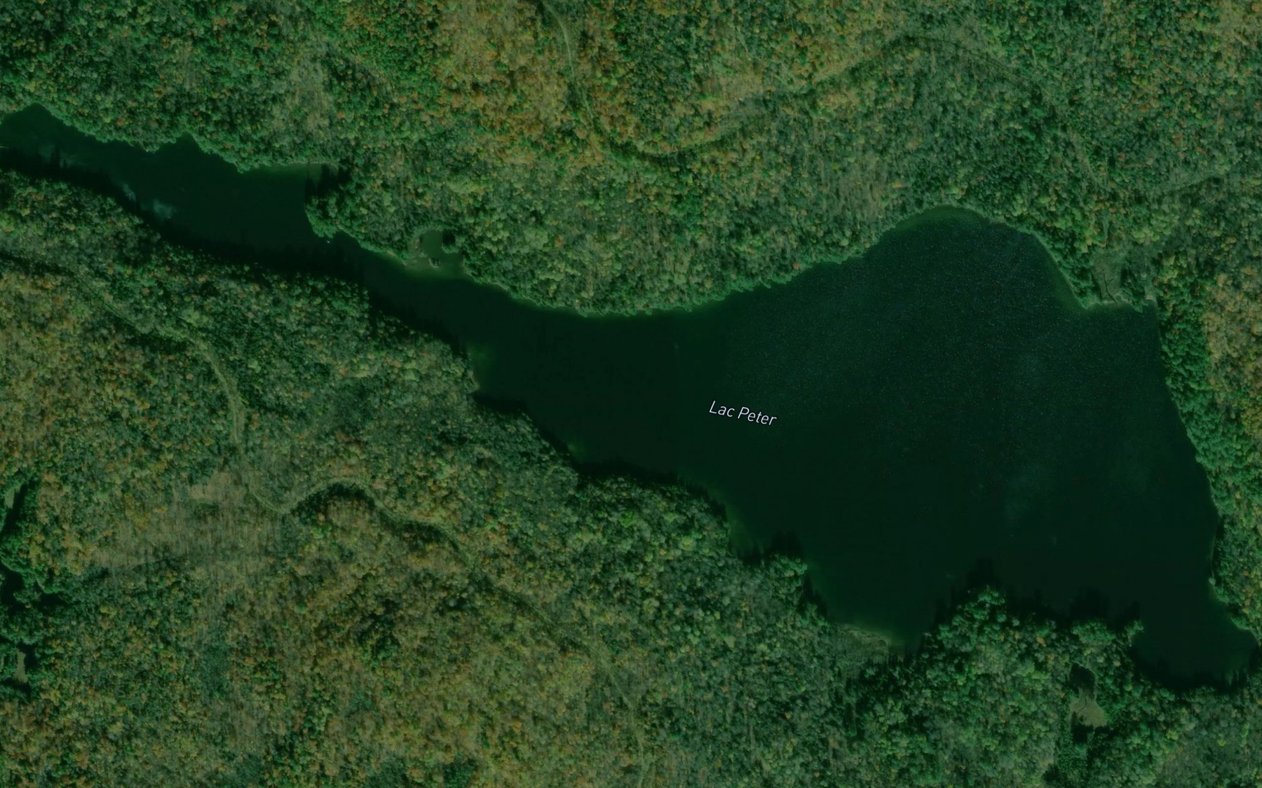 Satellite map of the Lac Peter