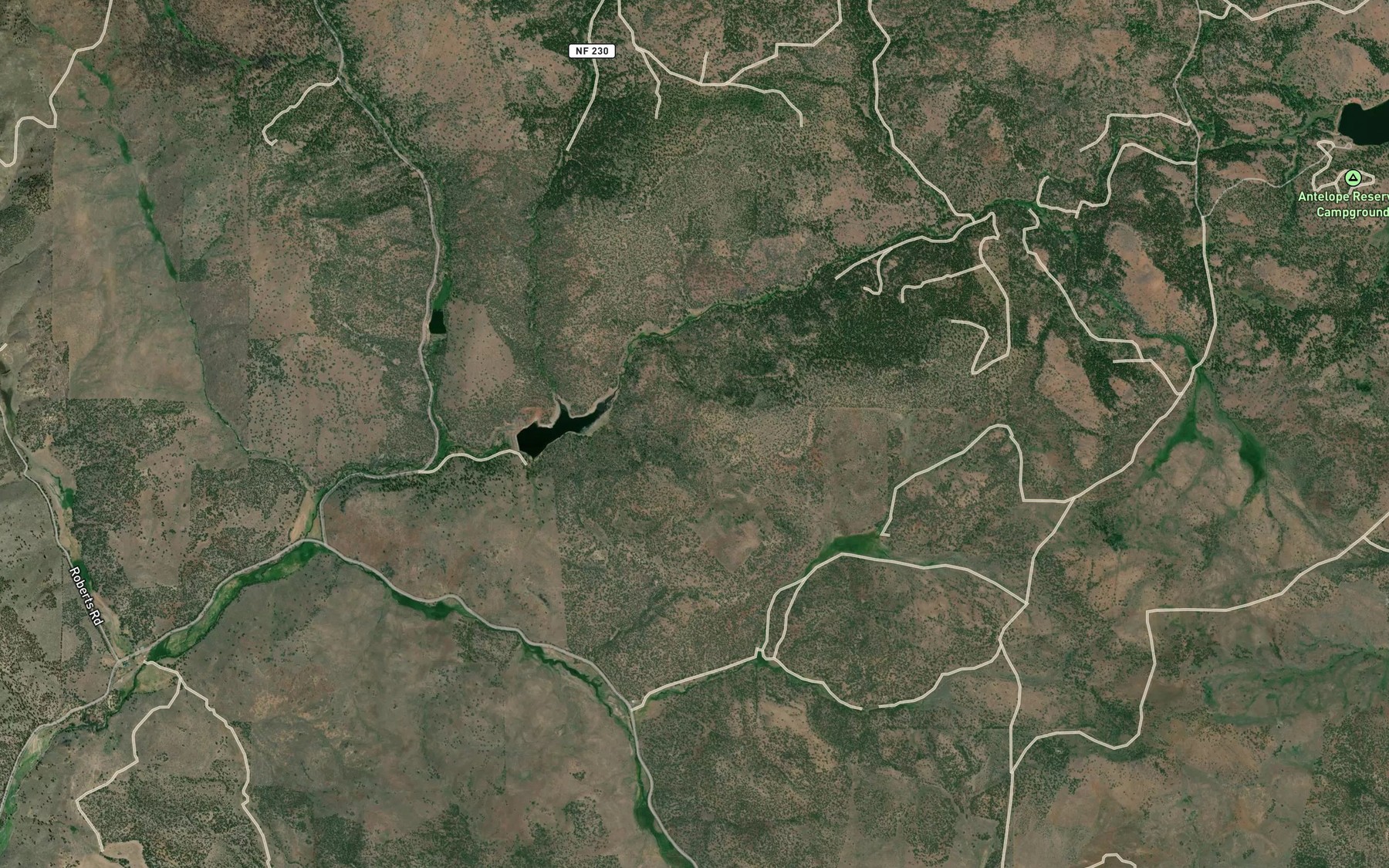 Satellite map of the Deer Creek