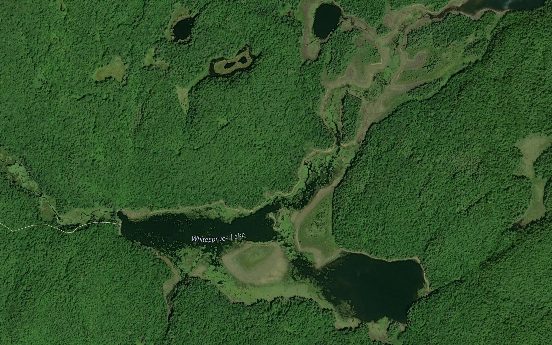 Satellite map of the Minnow Lake