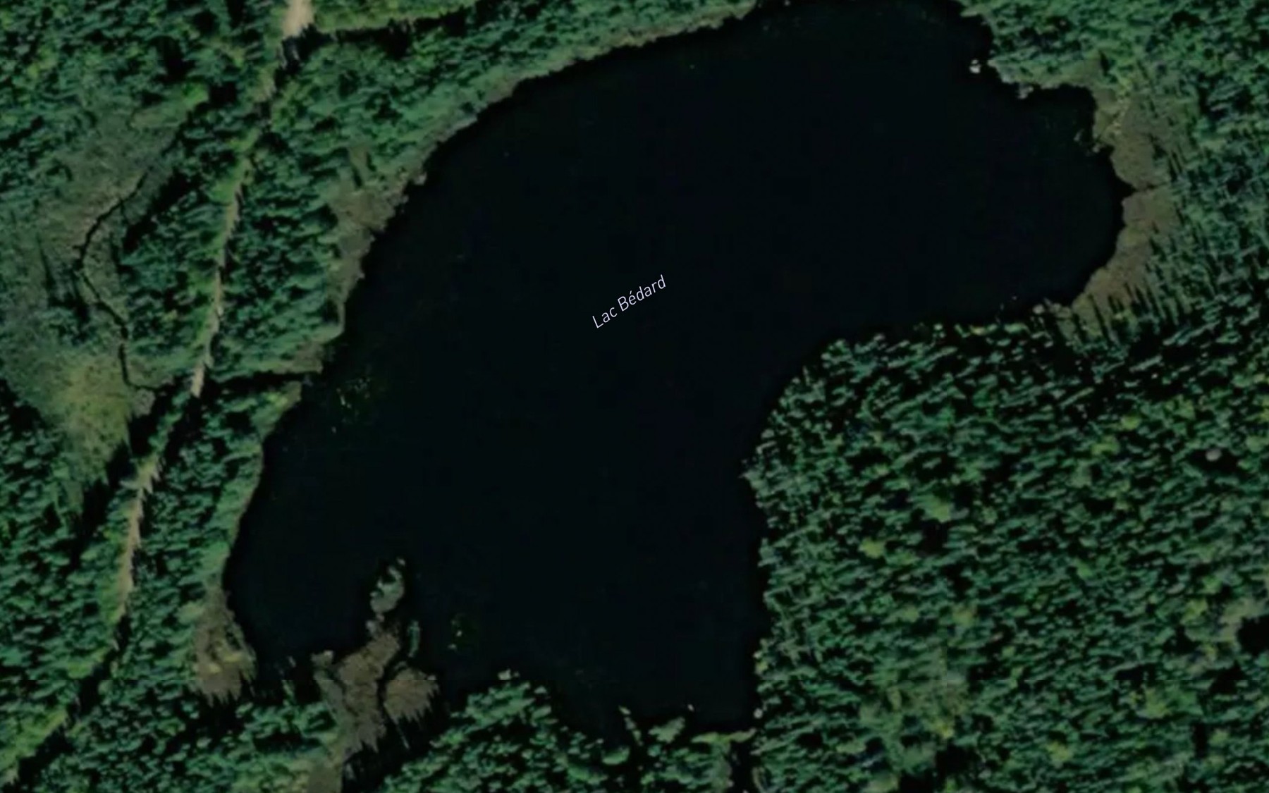 Satellite map of the Lac Bedard
