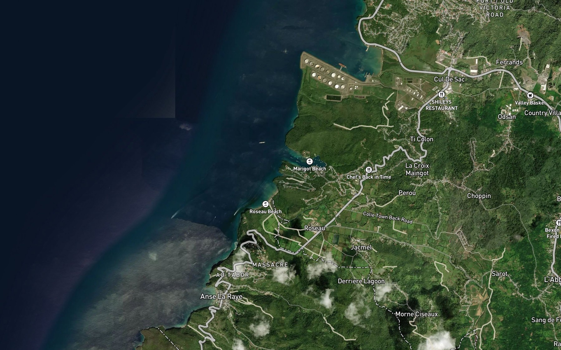 Satellite map of the Trou Rolland