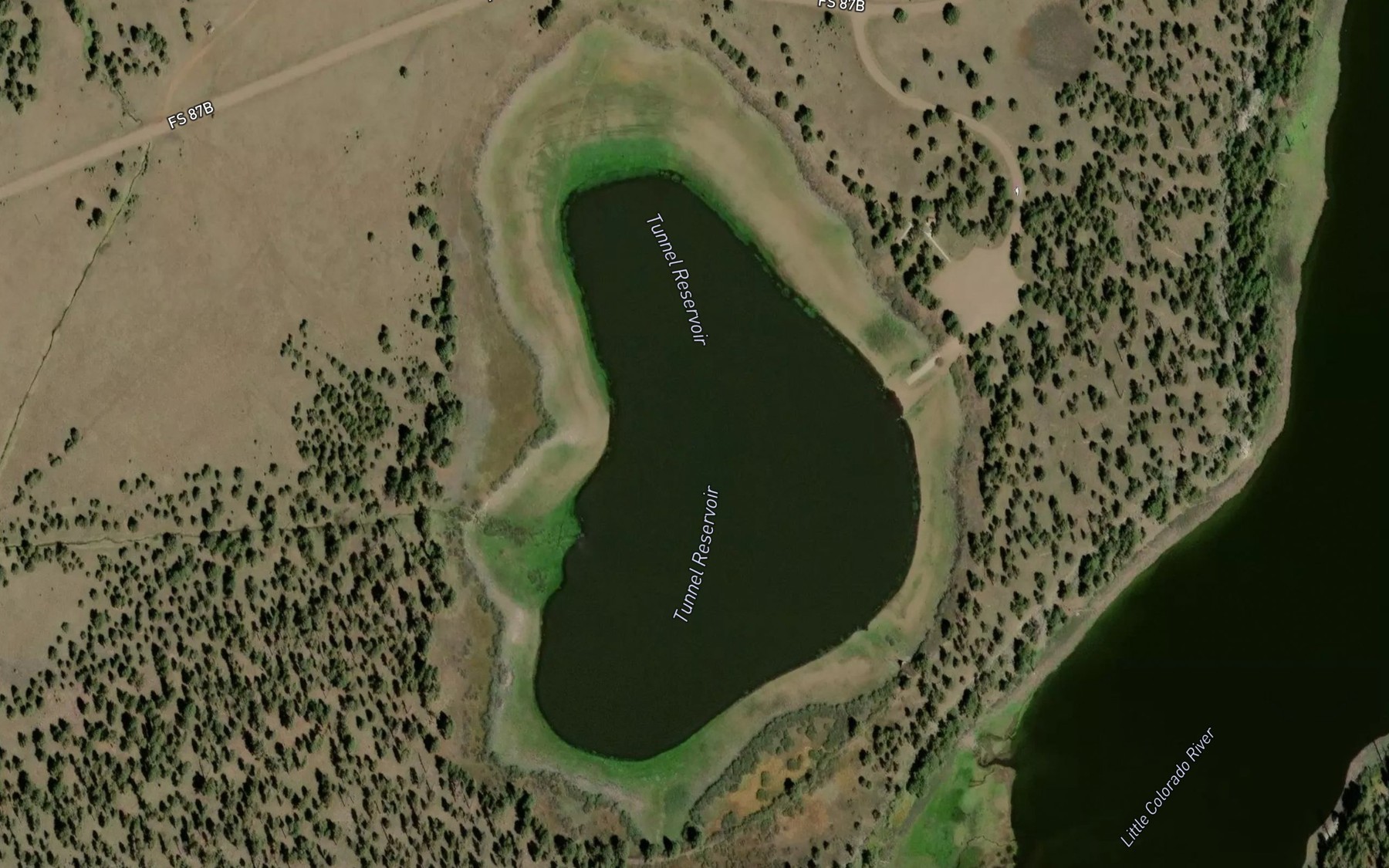 Satellite map of the Tunnel Reservoir