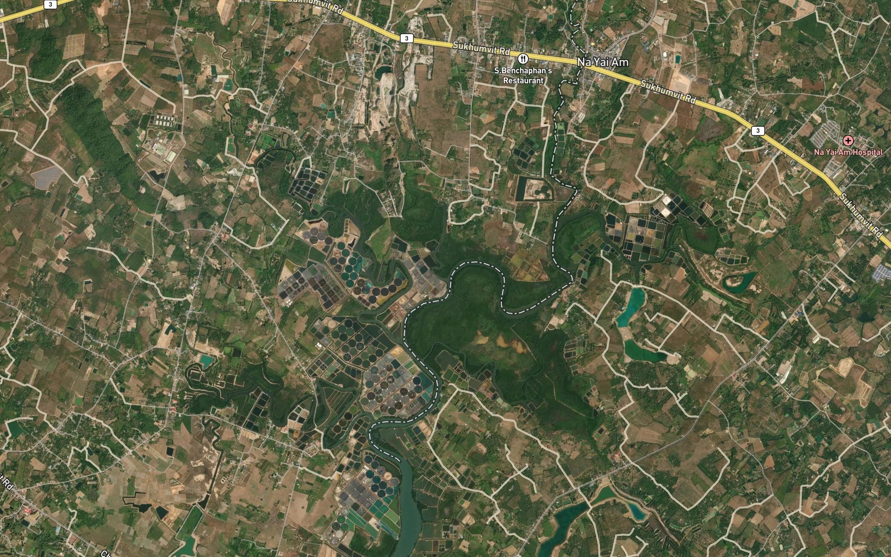 Satellite map of the Khlong Suk Phraiwan