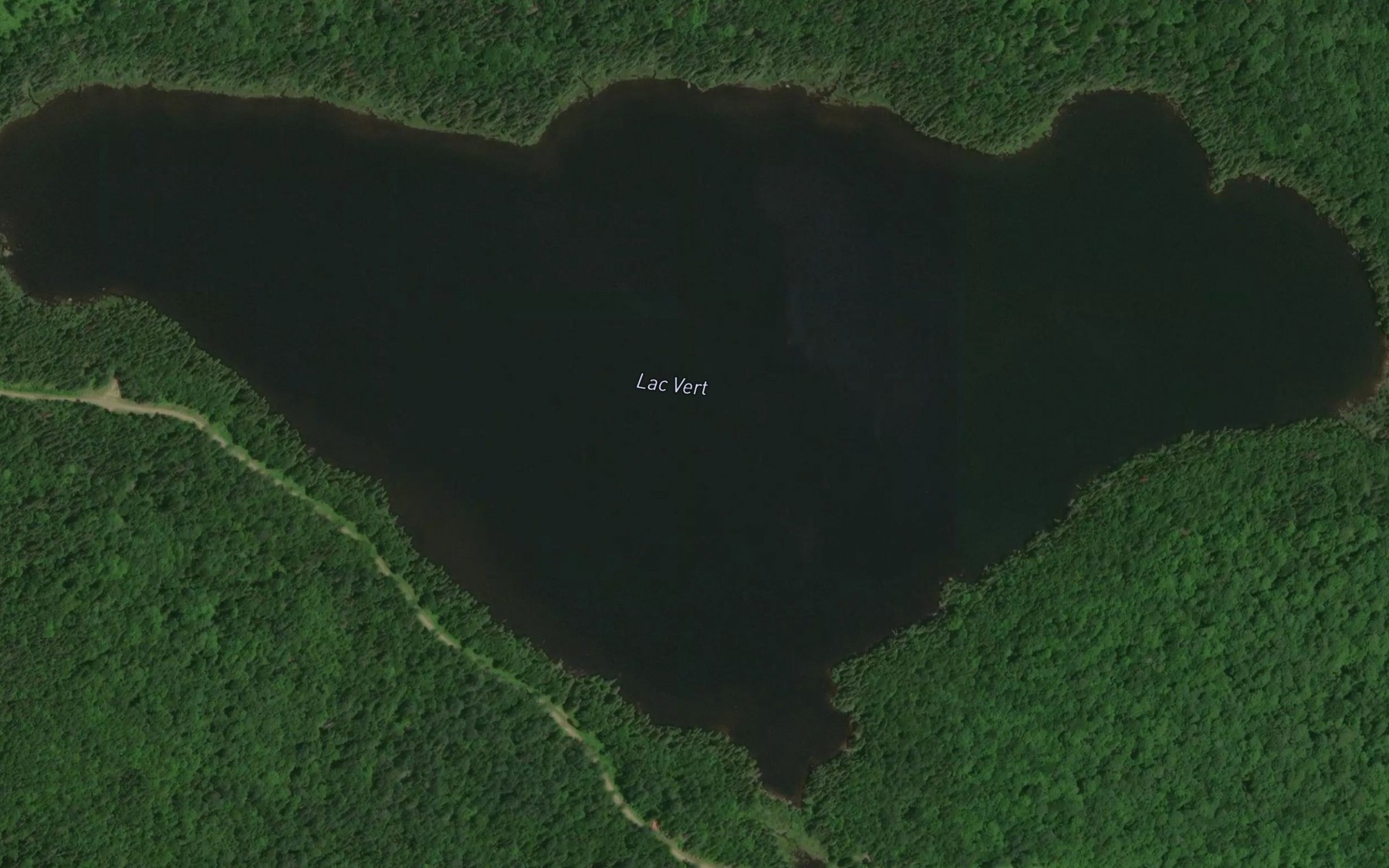 Satellite map of the Lac Vert