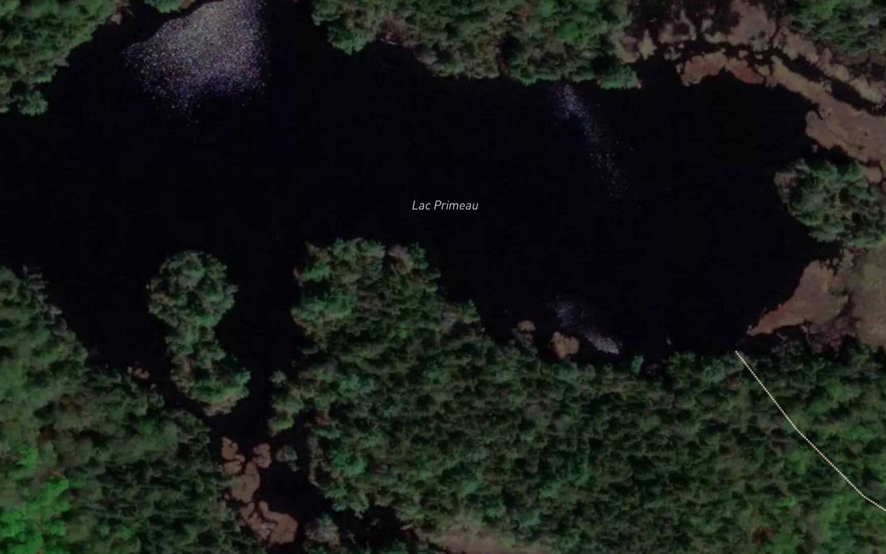 Satellite map of the Lac Primeau