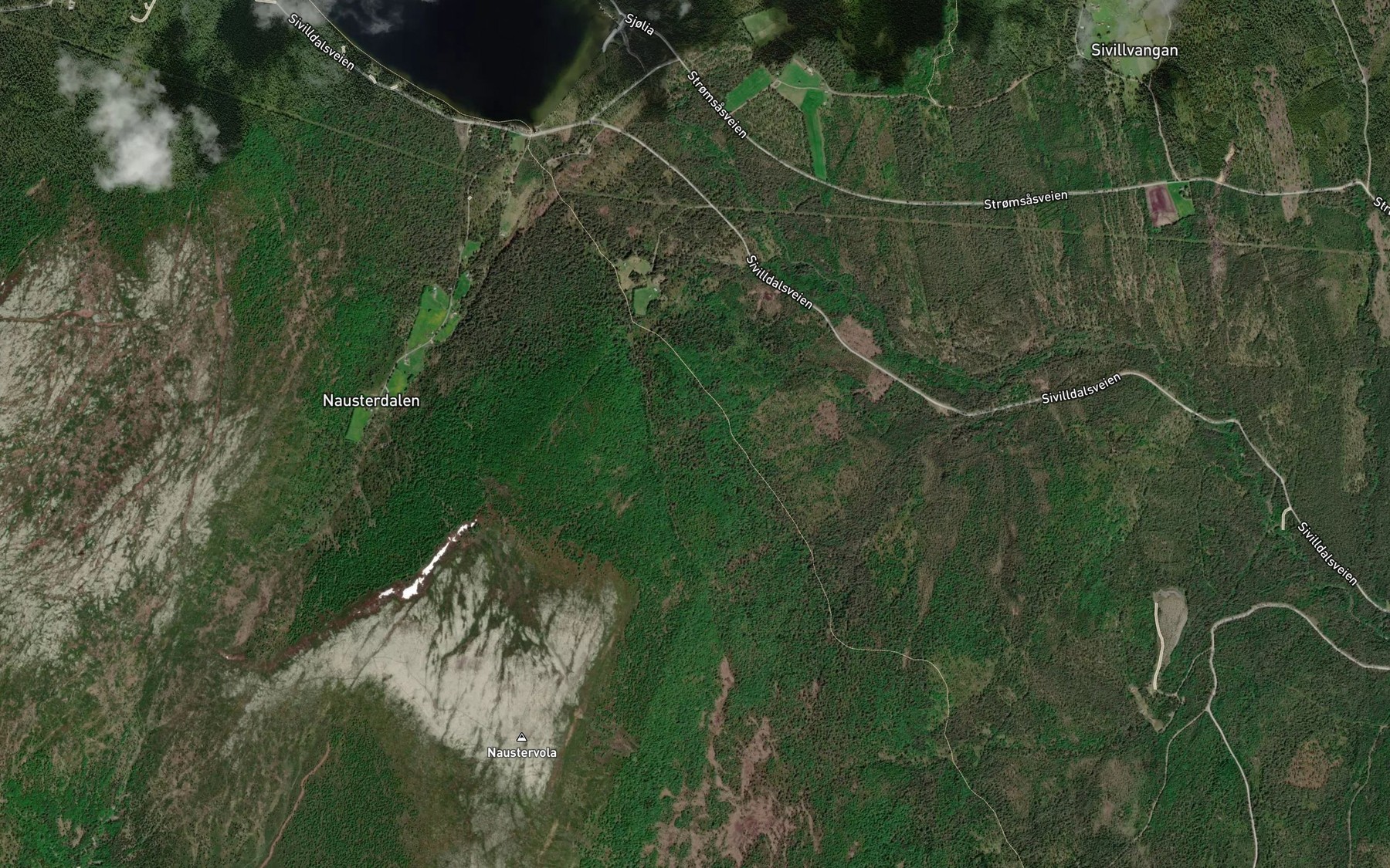 Satellite map of the Langgardsbekken