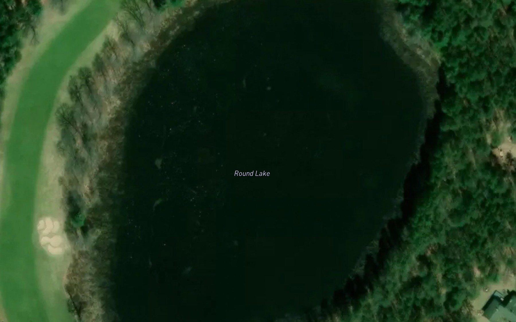 Satellite map of the Round Lake