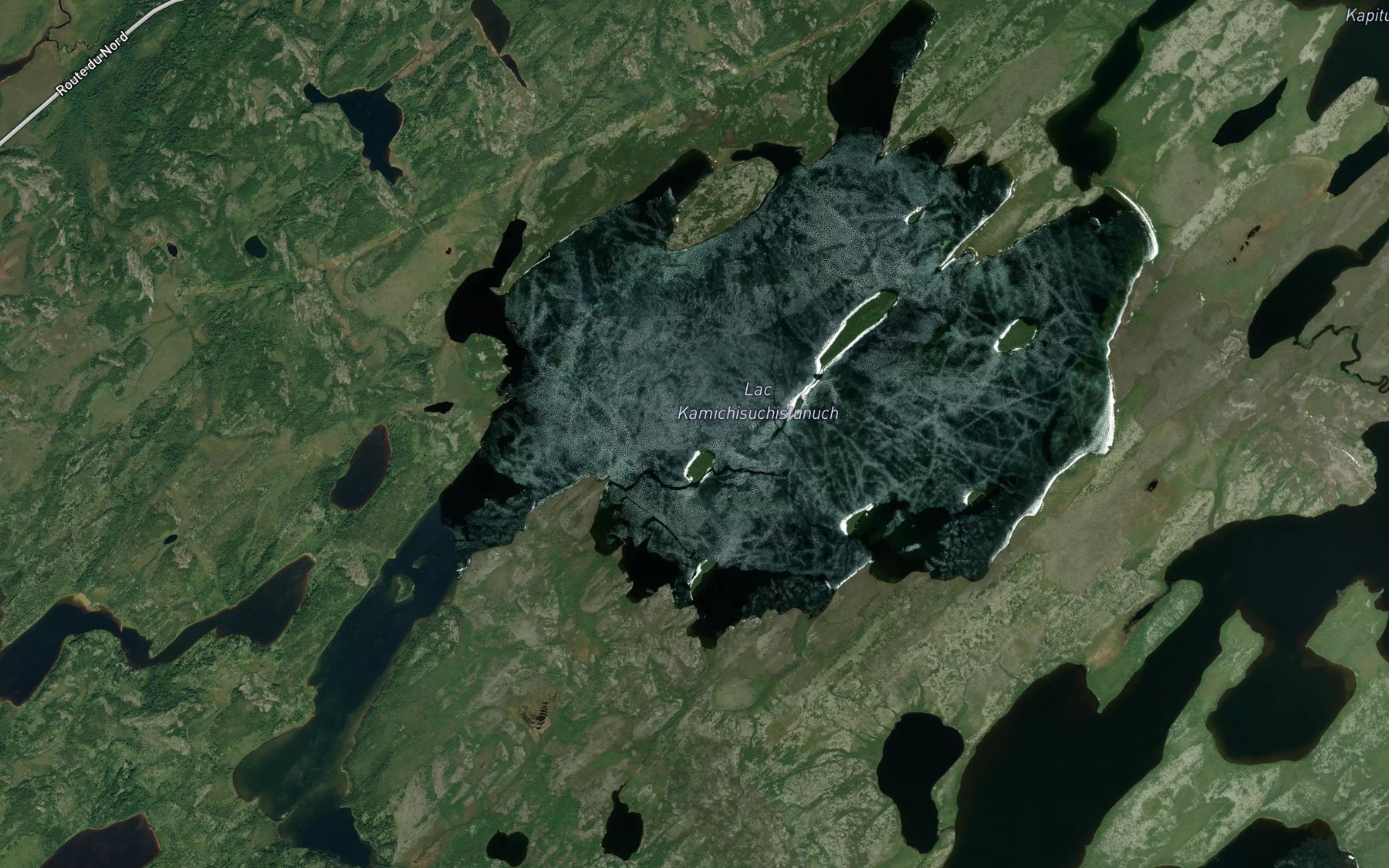 Satellite map of the Lac Kamichisuchistunuch