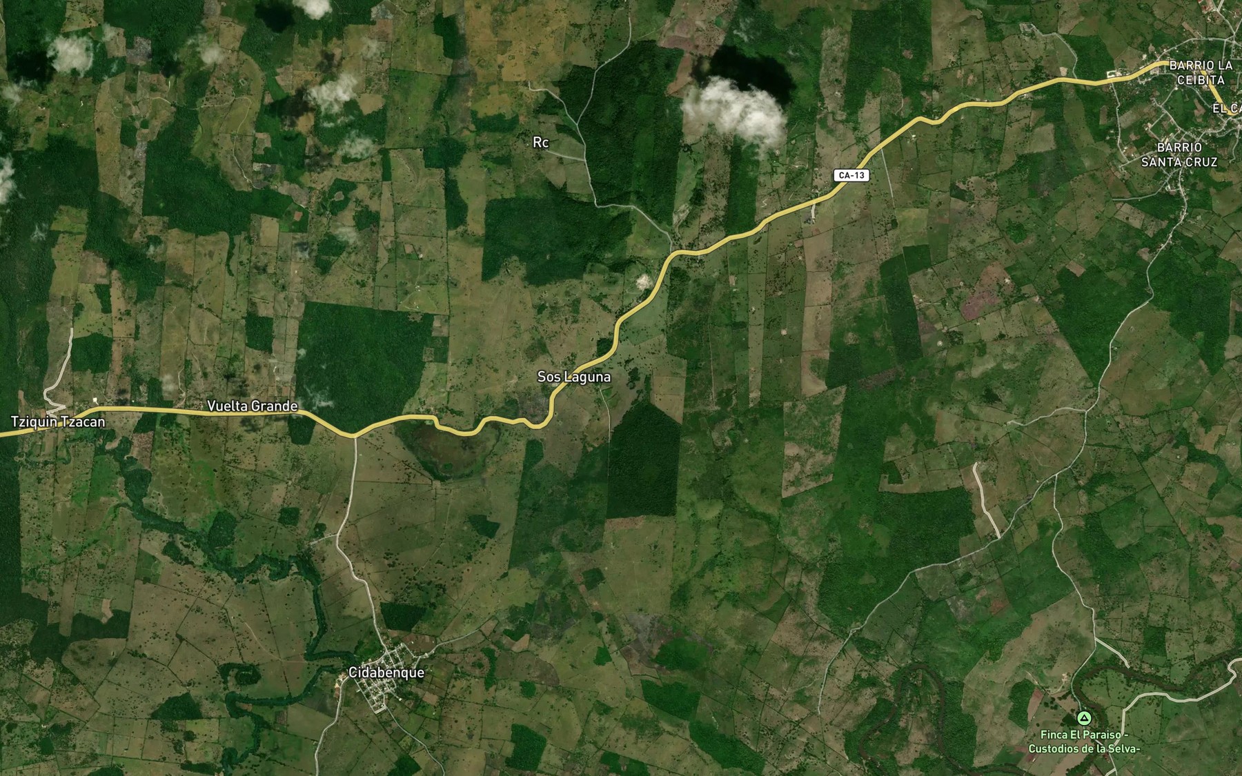 Satellite map of the Laguneta El Sos