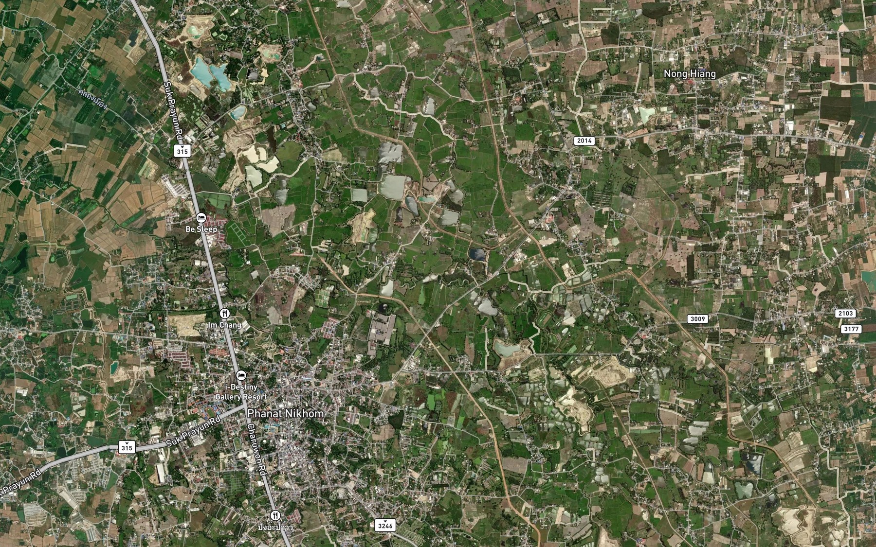 Satellite map of the Huai Khlong Yai