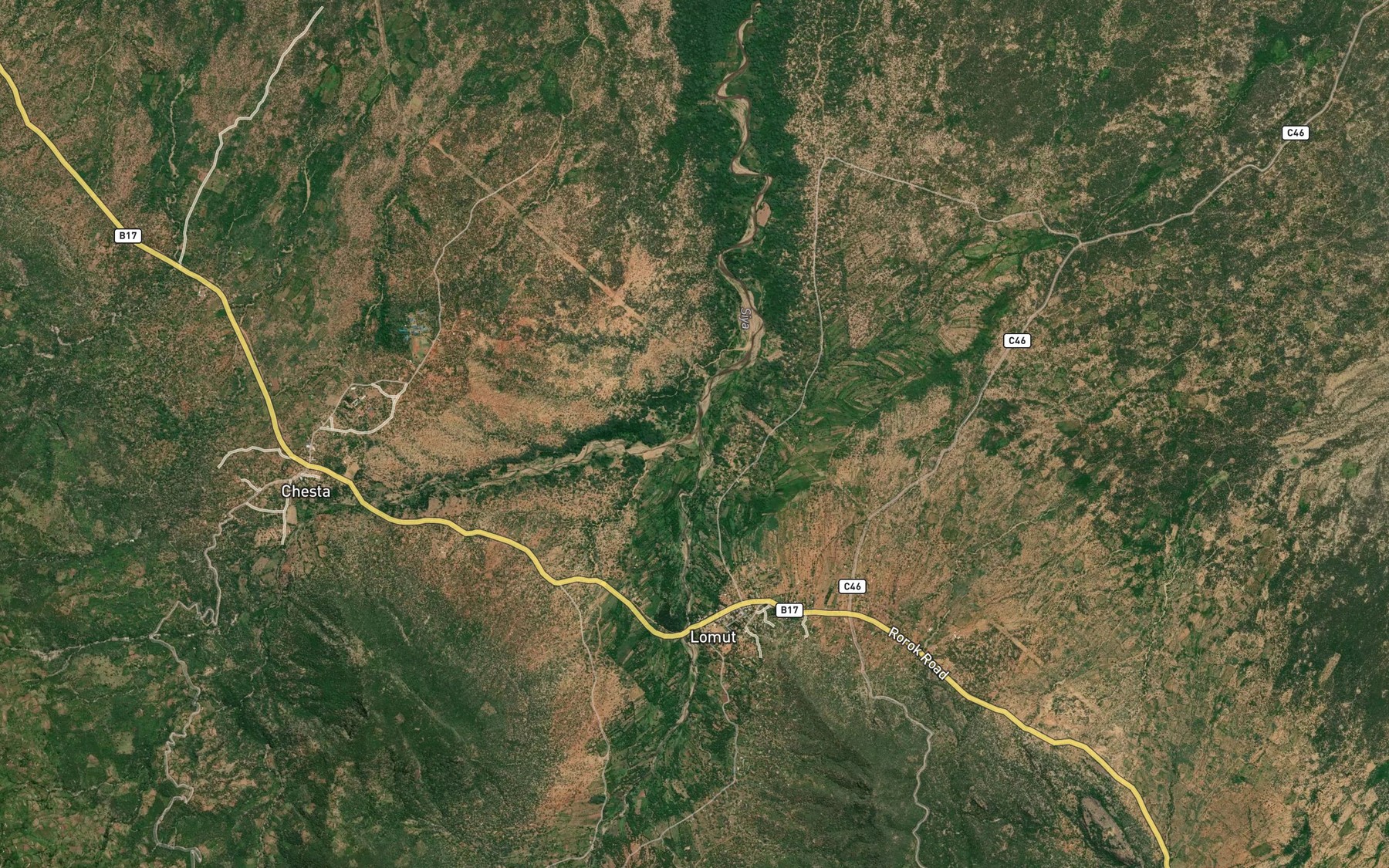Satellite map of the Parkino