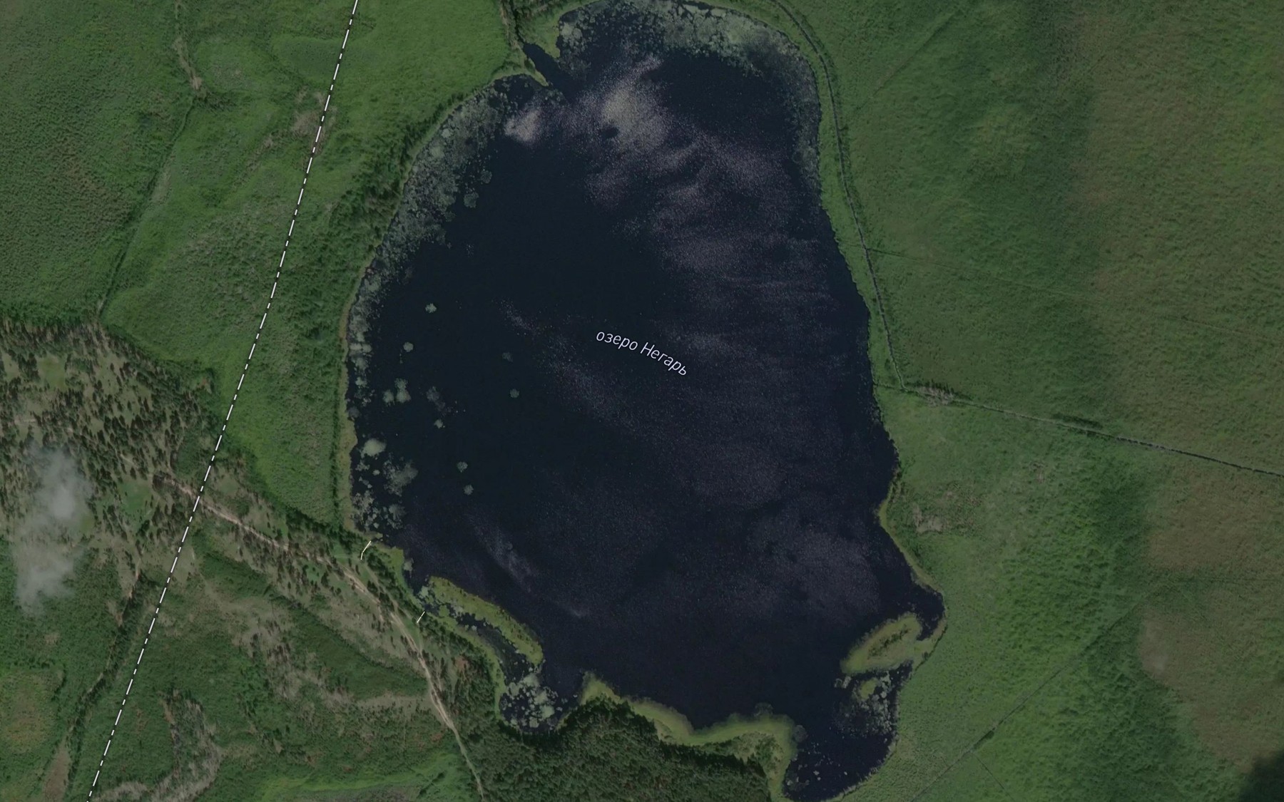 Satellite map of the Ozero Negar'