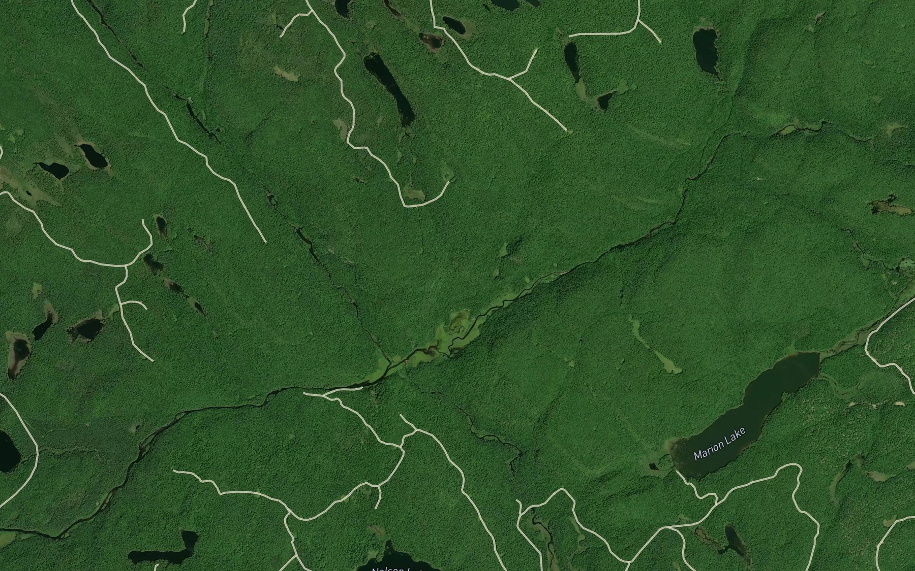 Satellite map of the Beanpod Creek