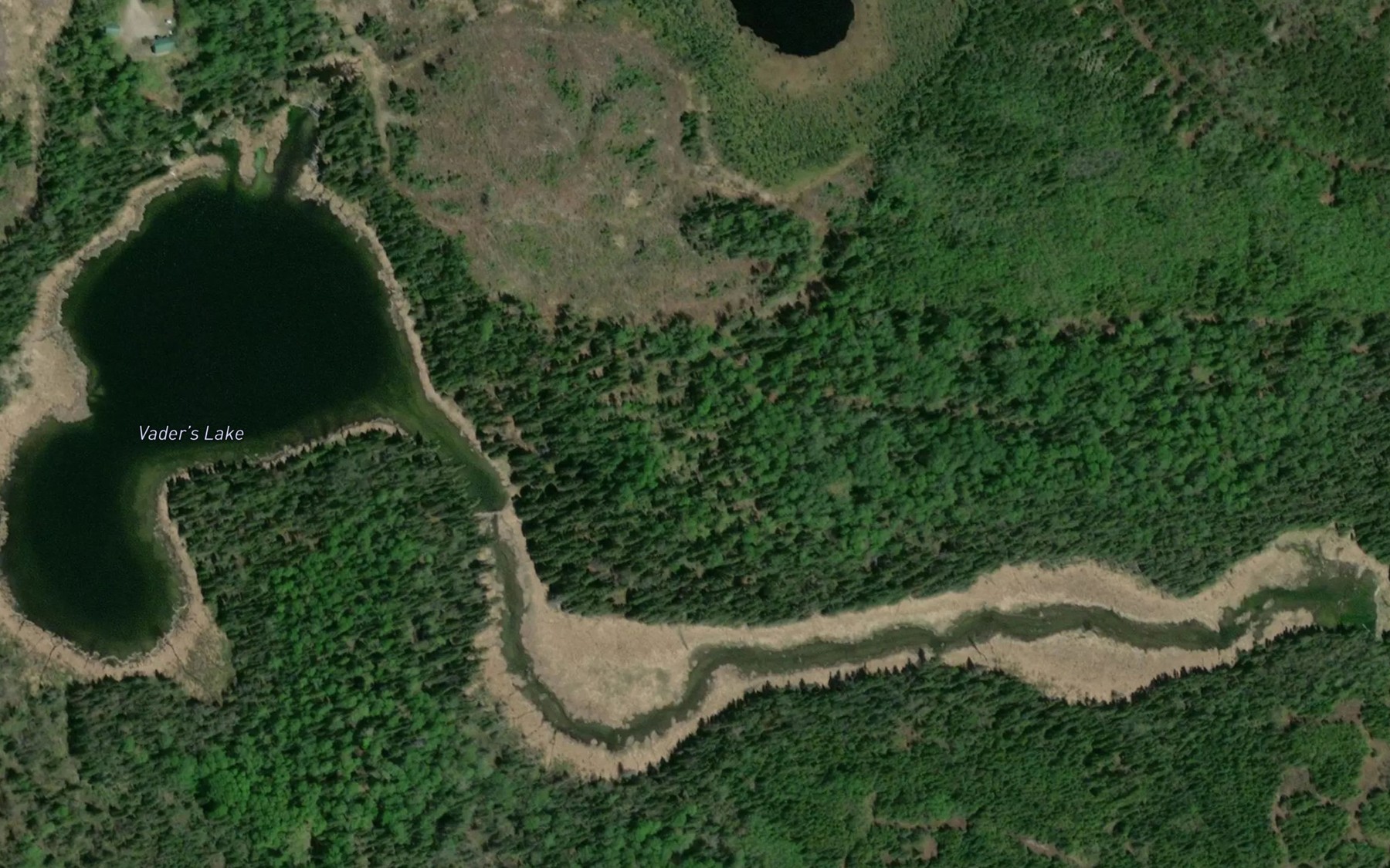Satellite map of the Vader's Lake