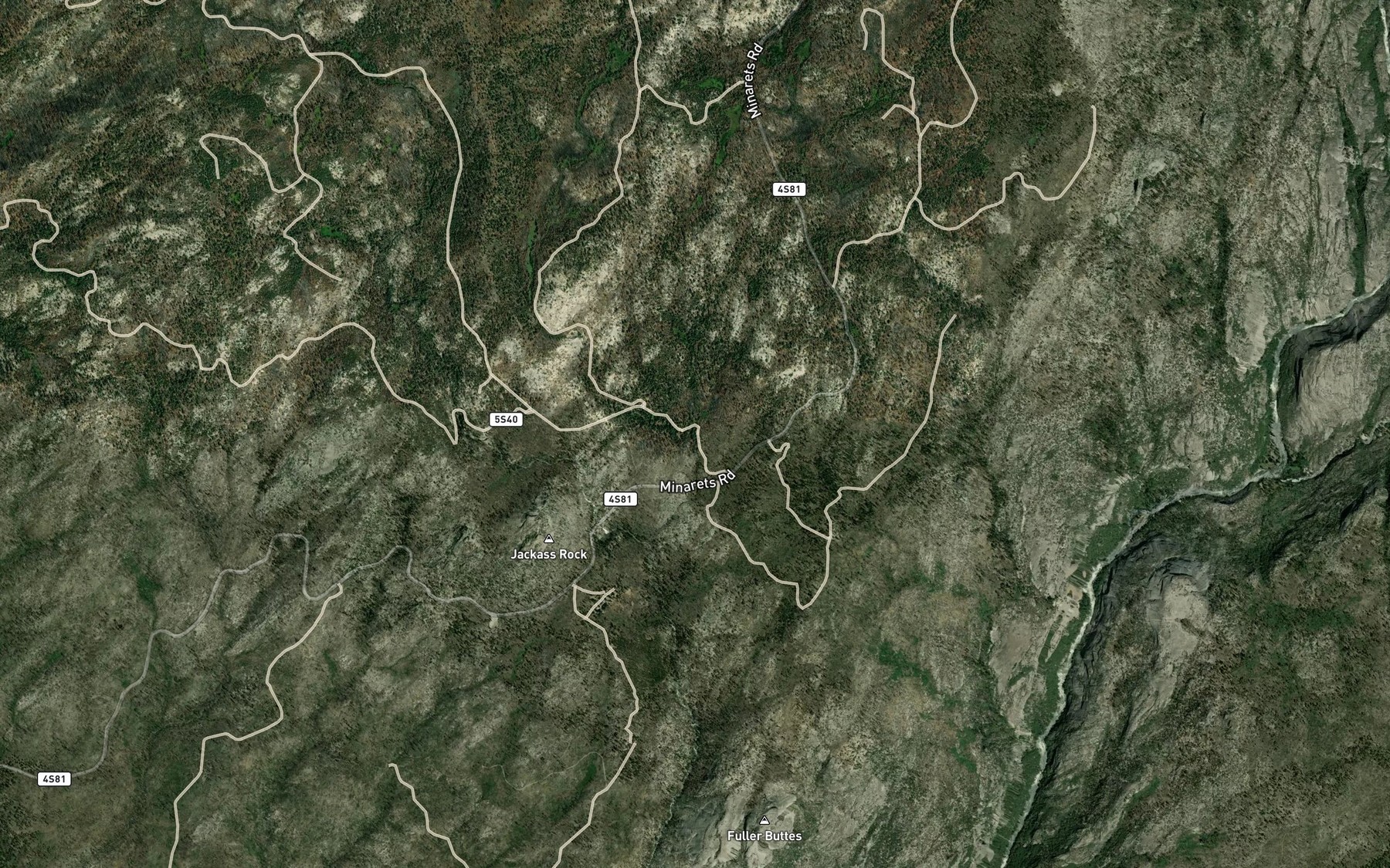Satellite map of the Graveyard Creek