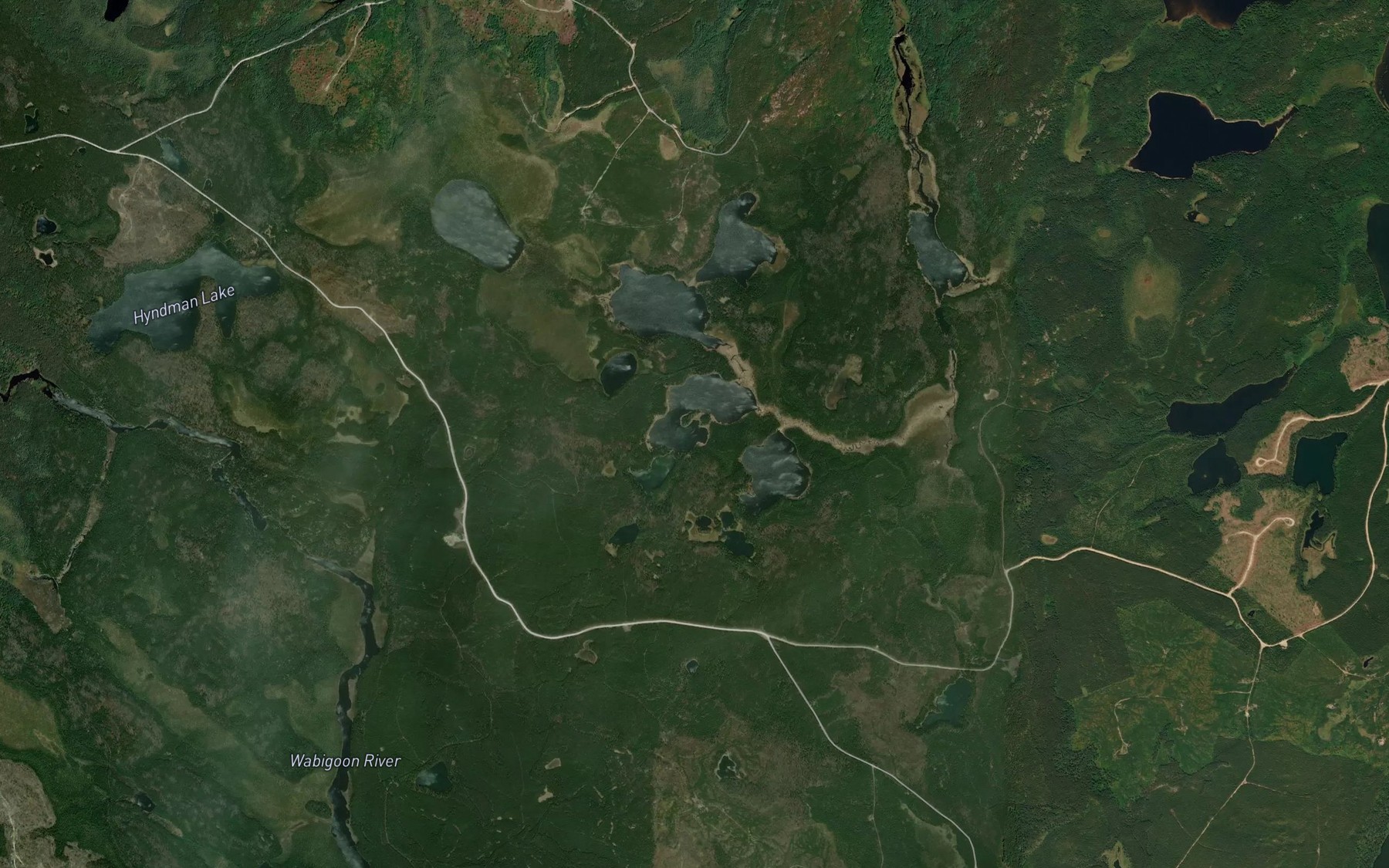 Satellite map of the Doidge Lake