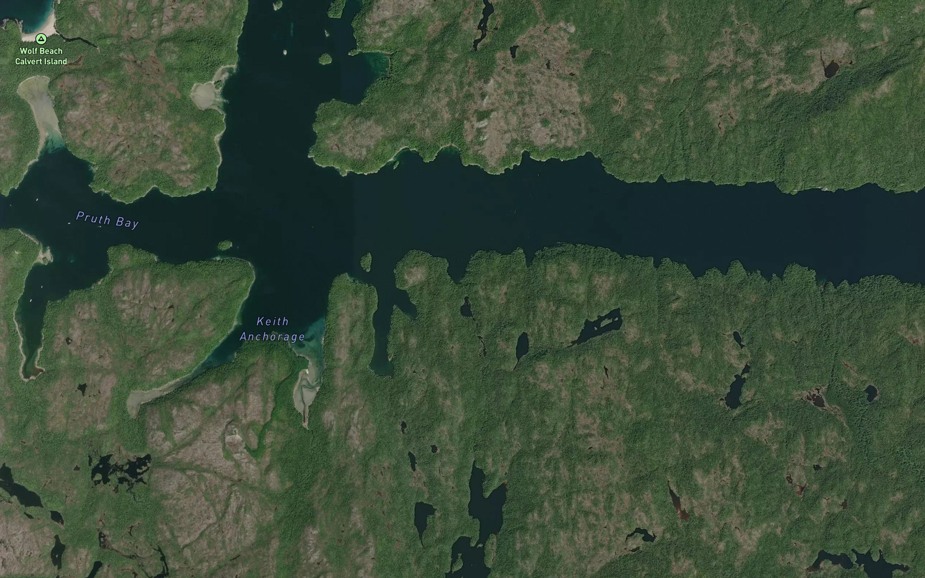 Satellite map of the Big Spring Creek