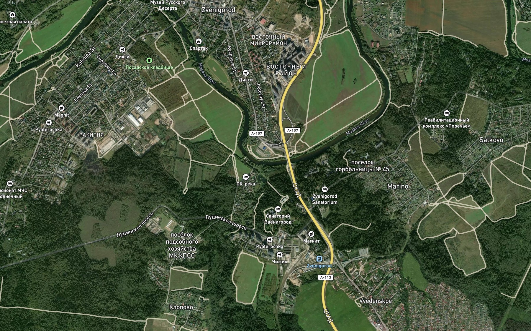 Satellite map of the Nakhavnya