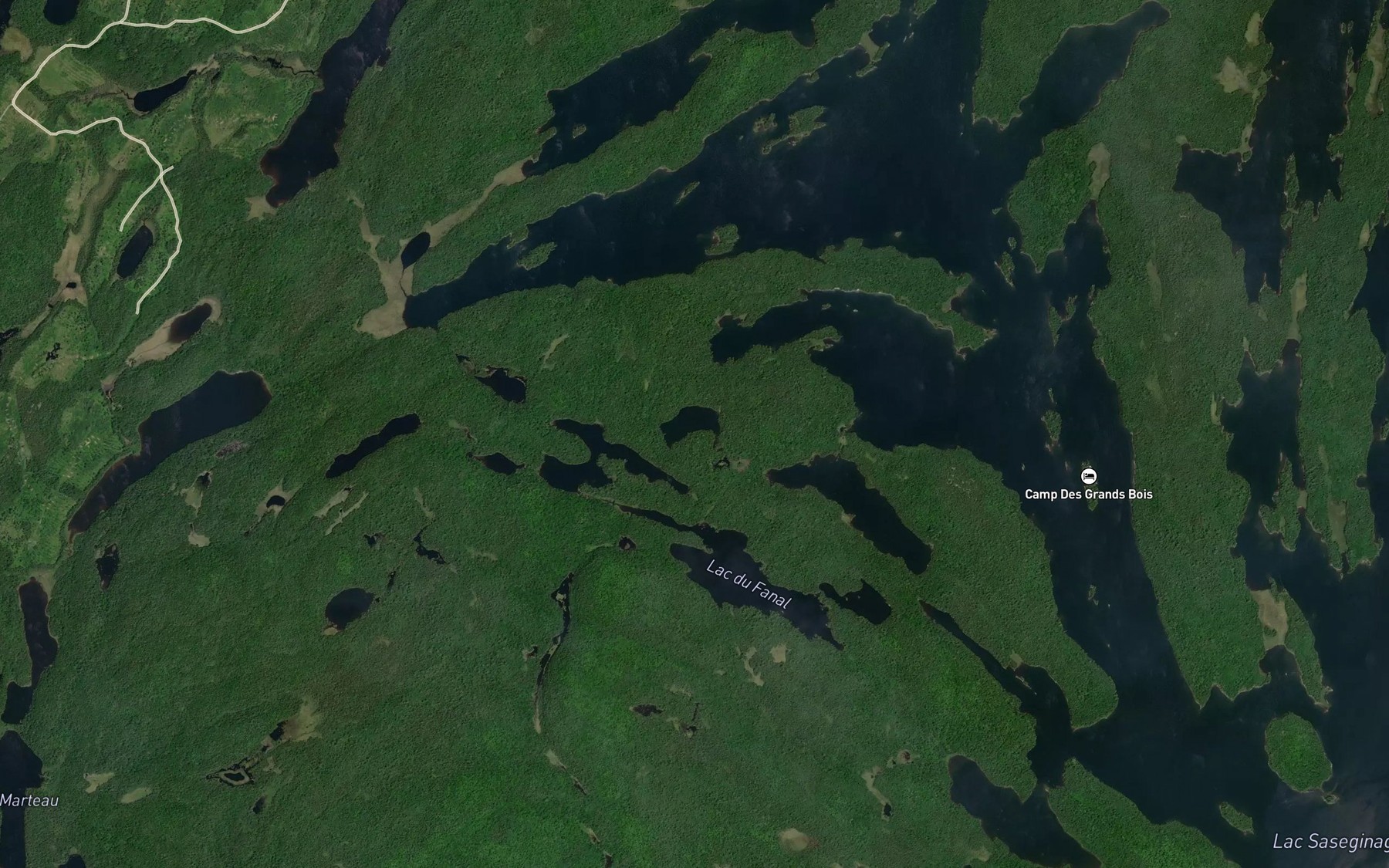 Satellite map of the Lac Poncho