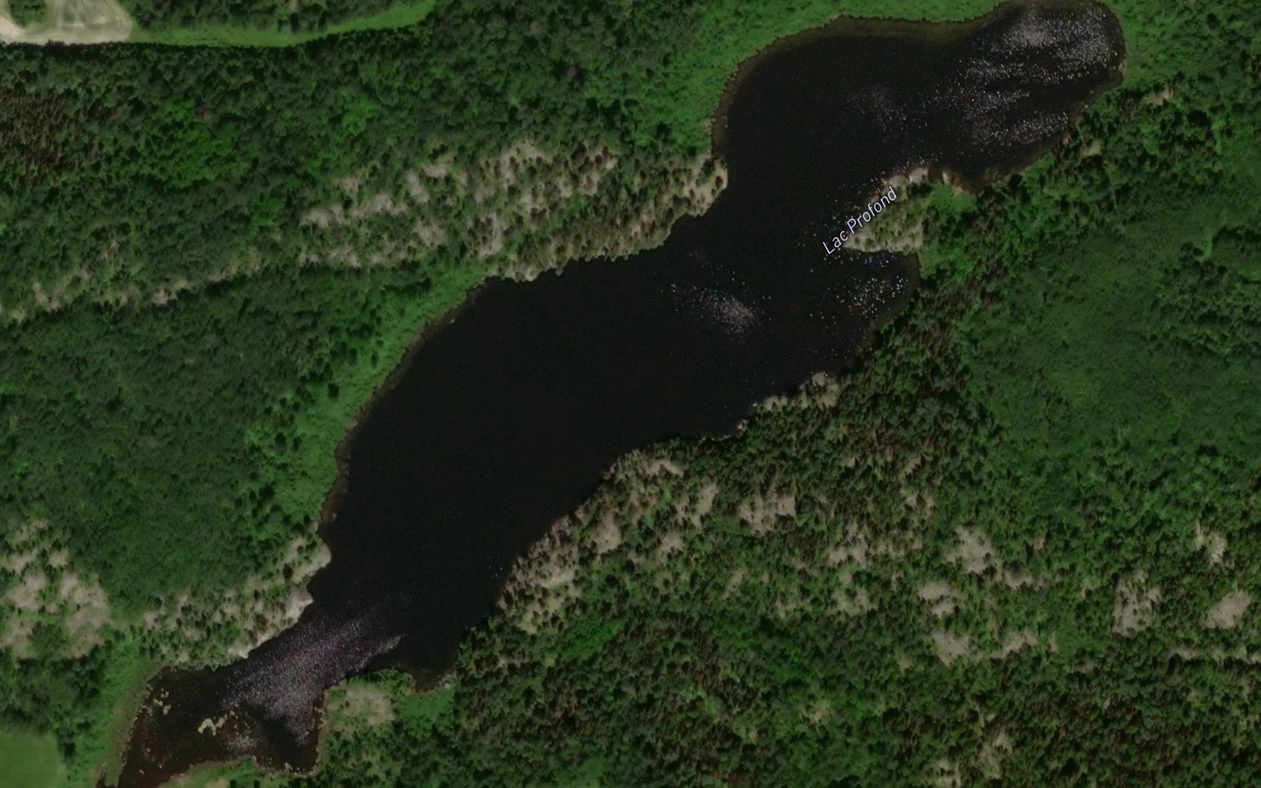 Satellite map of the Lac Profond